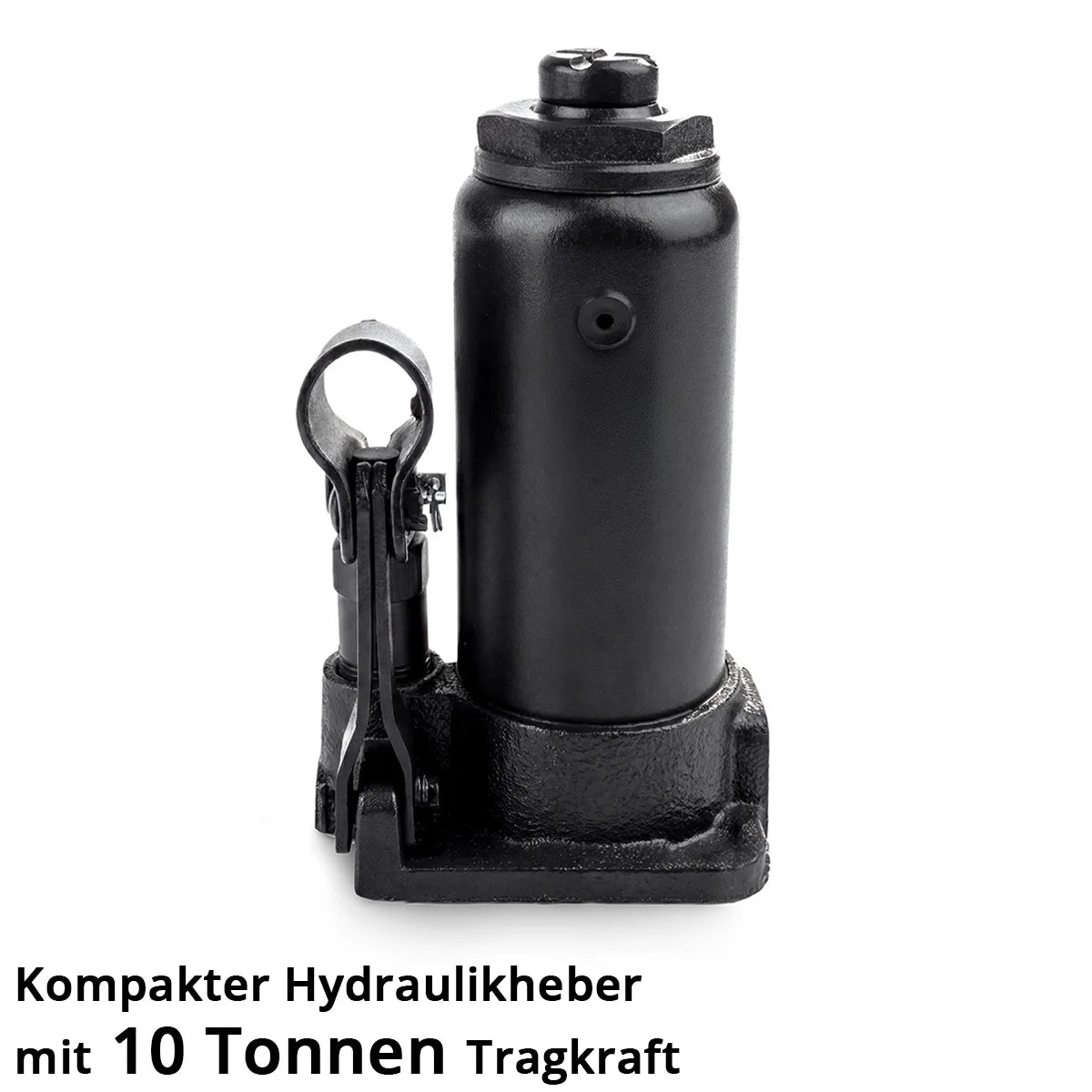 Cric hydraulique STAHLWERK GW1004 avec capacité de charge de 10 t | Plage de course 200 - 405 mm | Prise de tampon compacte | Cric hydraulique | Cric-bouteille stable pour machines, véhicules utilitaires et voitures