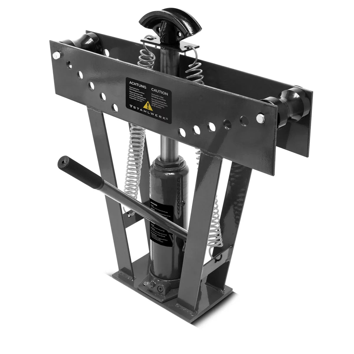 STAHLWERK pipe bending machine up to 90° with 12 t pressing force hydraulic pipe bending device | Pipe bender | Bending machine | Bending device with 6 dies for bending 3-50 mm metal pipes