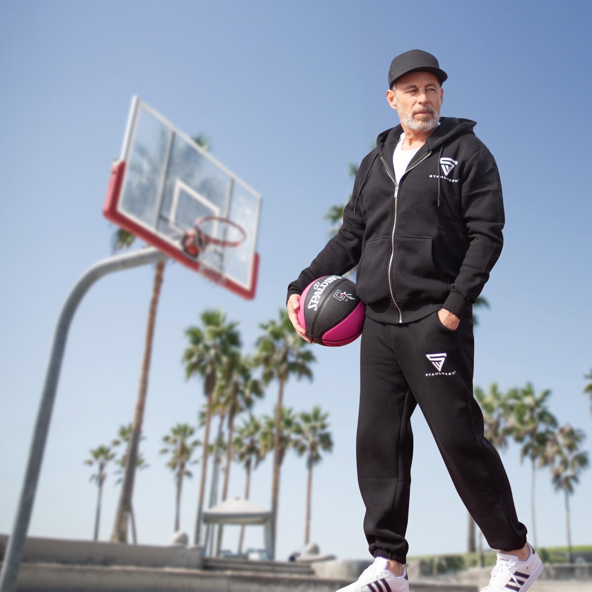 Chándal STAHLWERK negro talla L chándal | corredores | Chándal | Traje deportivo | Sudadera | Traje deportivo con sudadera con capucha y pantalones deportivos.