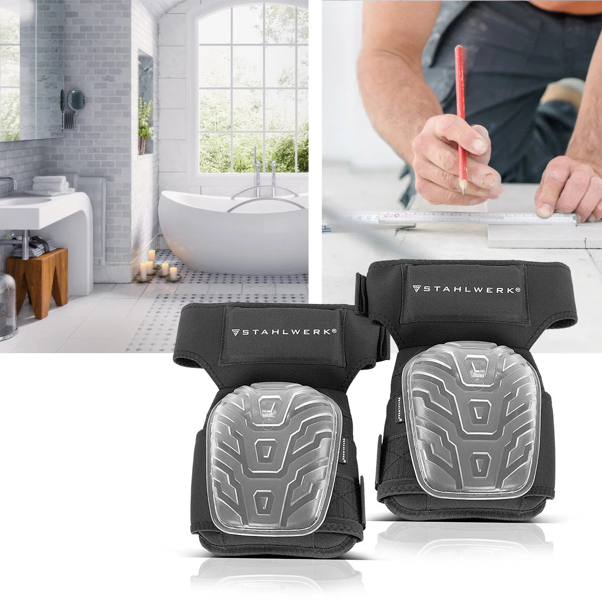 Ginocchiere professionali STAHLWERK | Ginocchiere | Le ginocchiere mantengono la loro forma, sono altamente elastiche e resistenti all'abrasione con un elevato livello di comfort