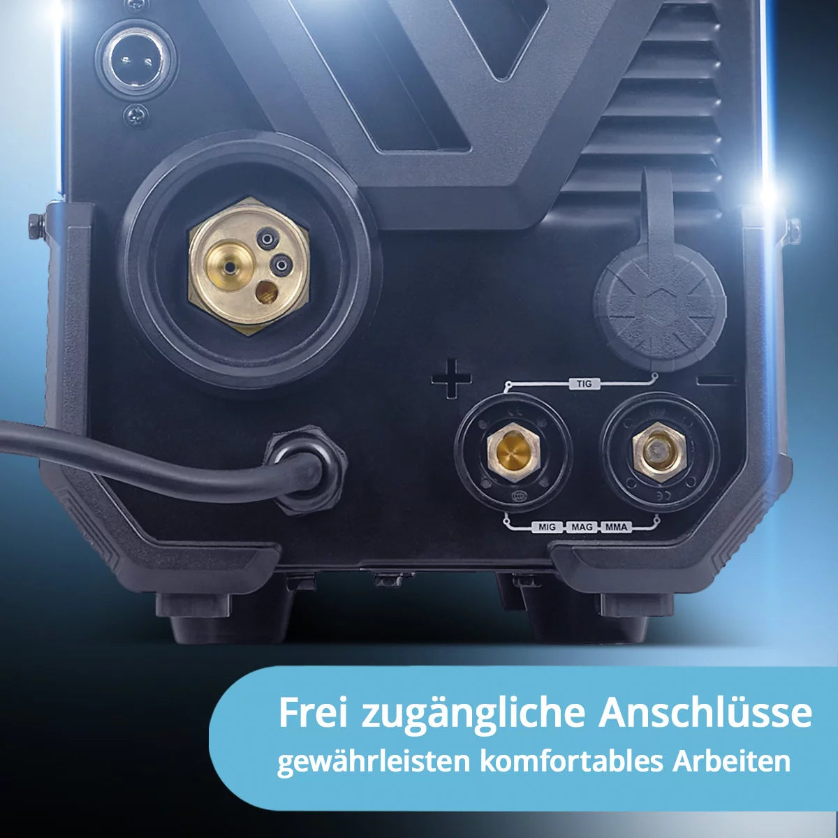 Saldatrice a gas inerte STAHLWERK MTM-200 ST 3 in 1 | Inverter combinato 200 A per saldatura TIG, MIG/MAG, MMA, FLUX, CuSi3 | Accensione HF | Trainafilo sinergico | VRD e Hotstart | Modalità 2 tempi/4 tempi