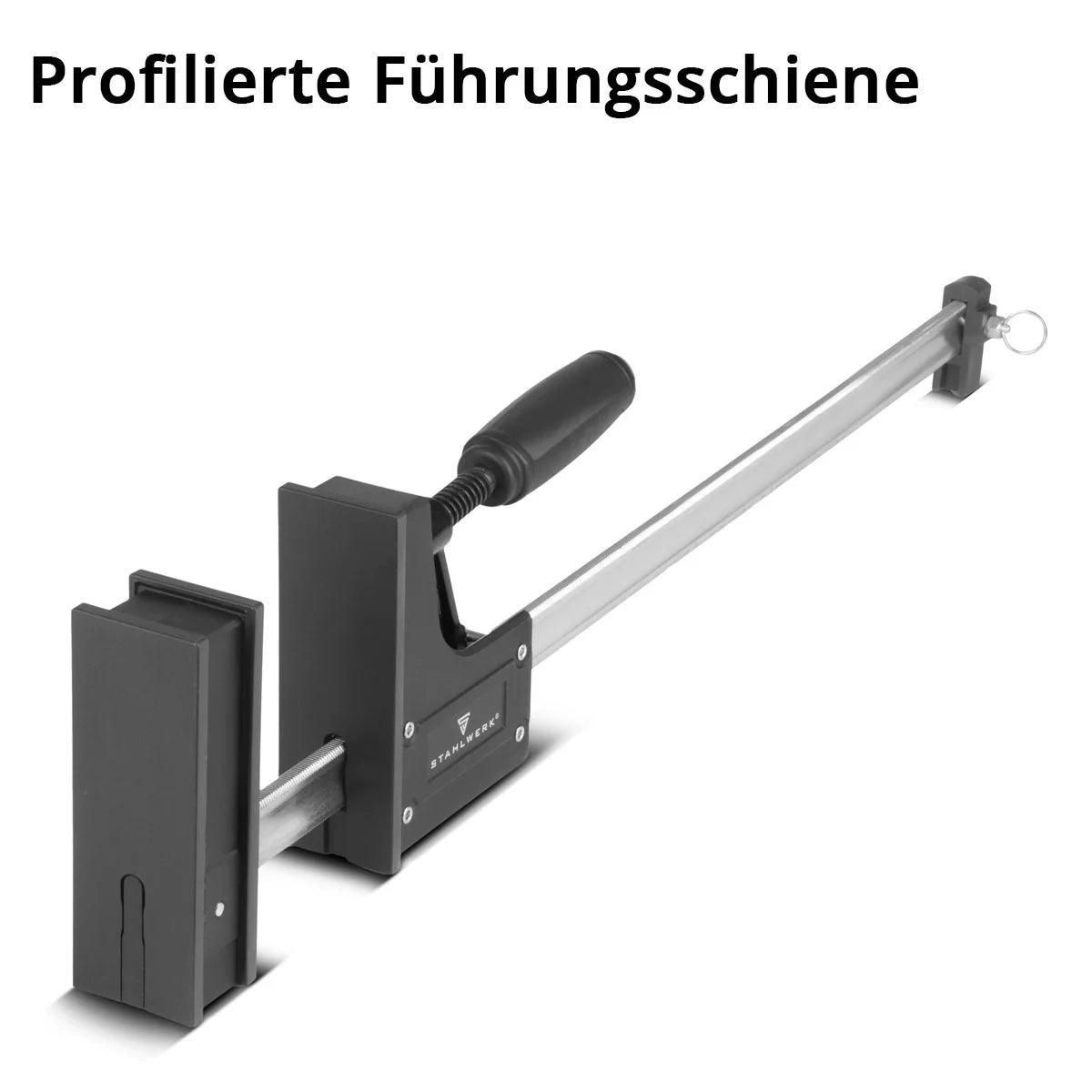 STAHLWERK body clamp 95x600 mm / 24" | powerful screw clamp with 650 kg clamping force | clamp with large contact surface for fixing workpieces | stable clamp with a span of 600 mm, clamping depth of 95 mm