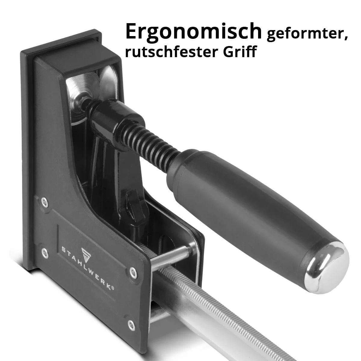 STAHLWERK body clamp 95x800 mm / 32" | powerful screw clamp with 650 kg clamping force | clamp with large contact surface for fixing workpieces | stable clamp with a span of 800 mm, clamping depth of 95 mm