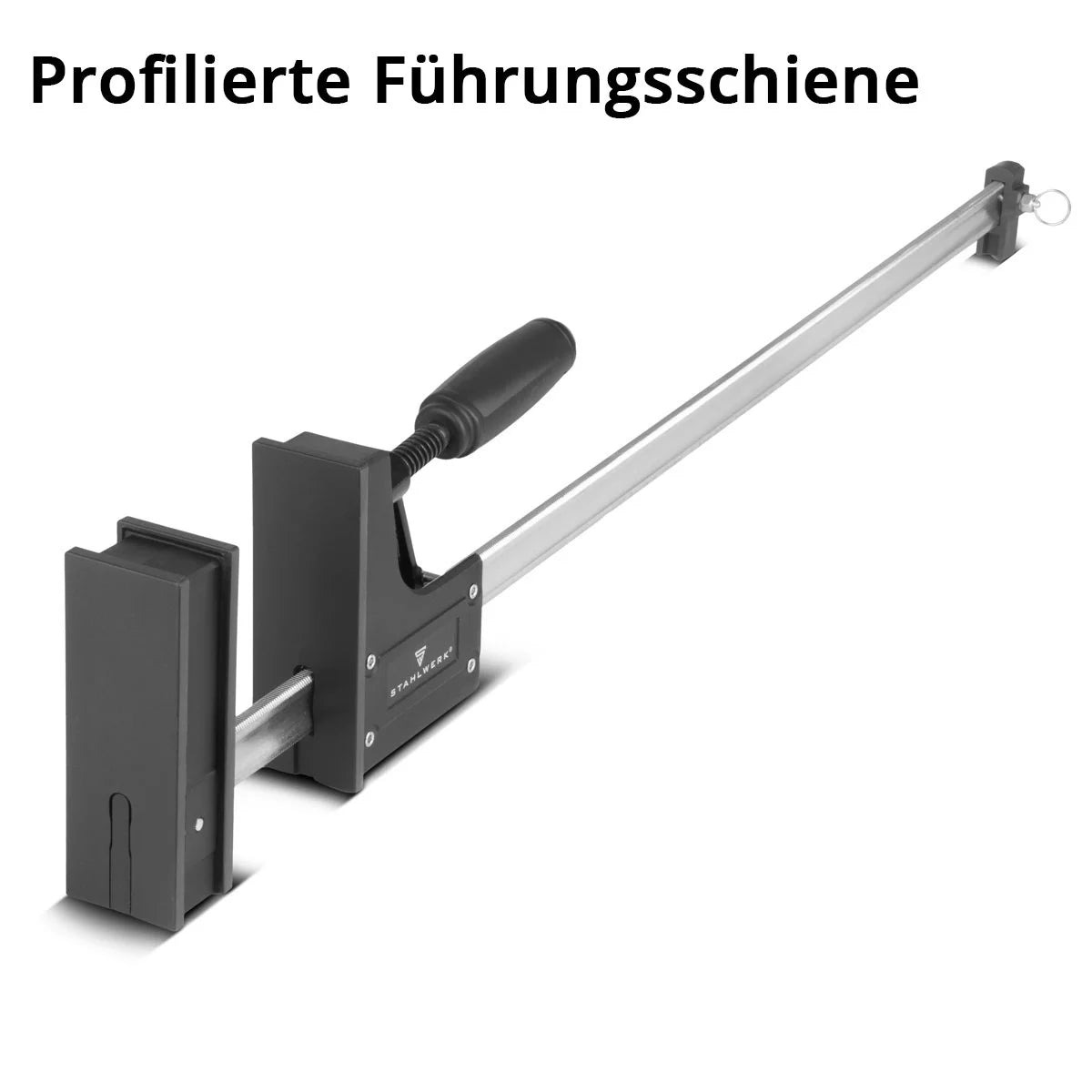 STAHLWERK body clamp 95x800 mm / 32" | powerful screw clamp with 650 kg clamping force | clamp with large contact surface for fixing workpieces | stable clamp with a span of 800 mm, clamping depth of 95 mm