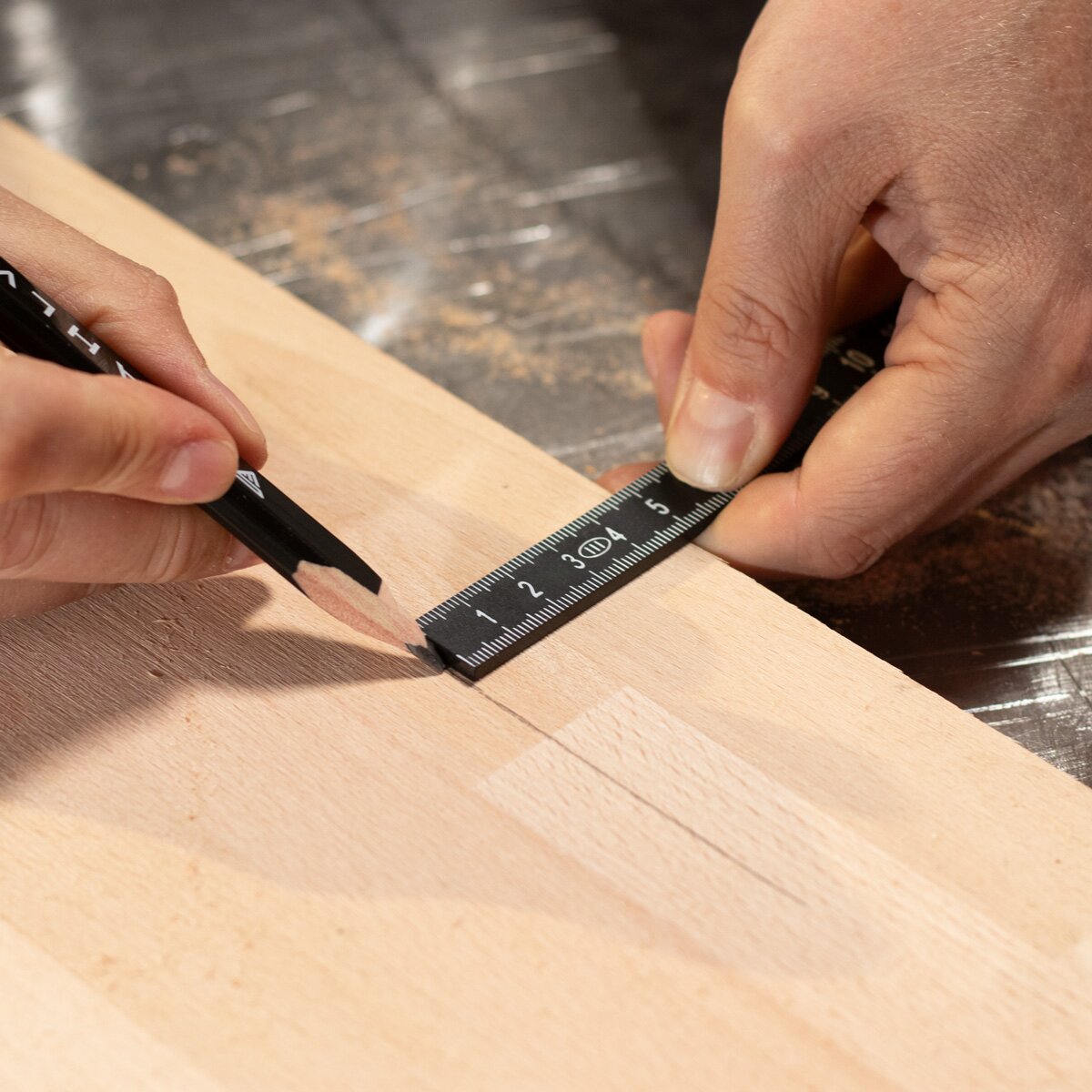 STAHLWERK Zollstock 2 Meter präziser Kunststoff-Gliedermaßstab | Meterstab | Maßstab | Maßband | Metermaß mit gut ablesbaren metrischen Ziffern