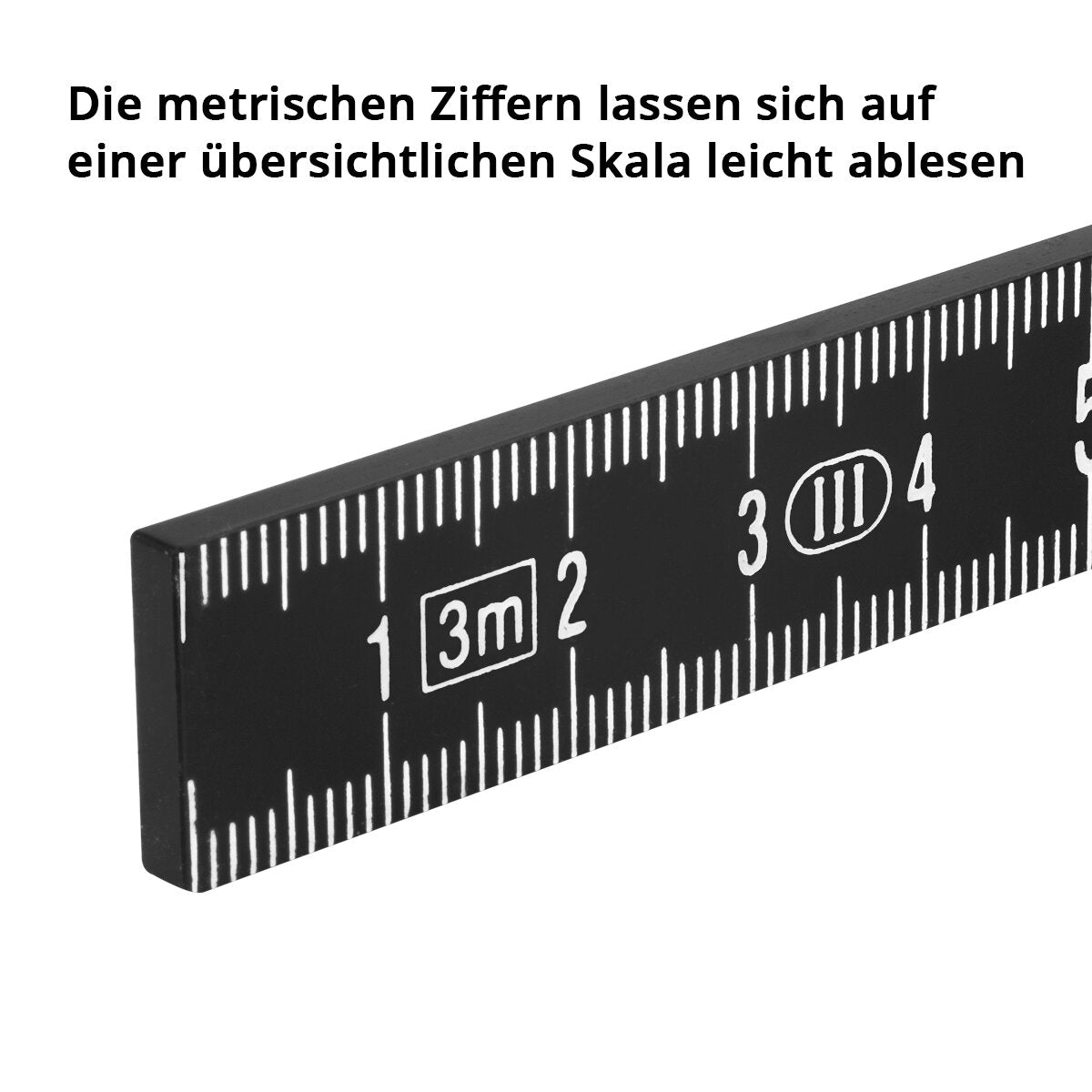 STAHLWERK Zollstock 3 Meter präziser Kunststoff-Gliedermaßstab | Meterstab | Maßstab | Maßband | Metermaß mit gut ablesbaren metrischen Ziffern
