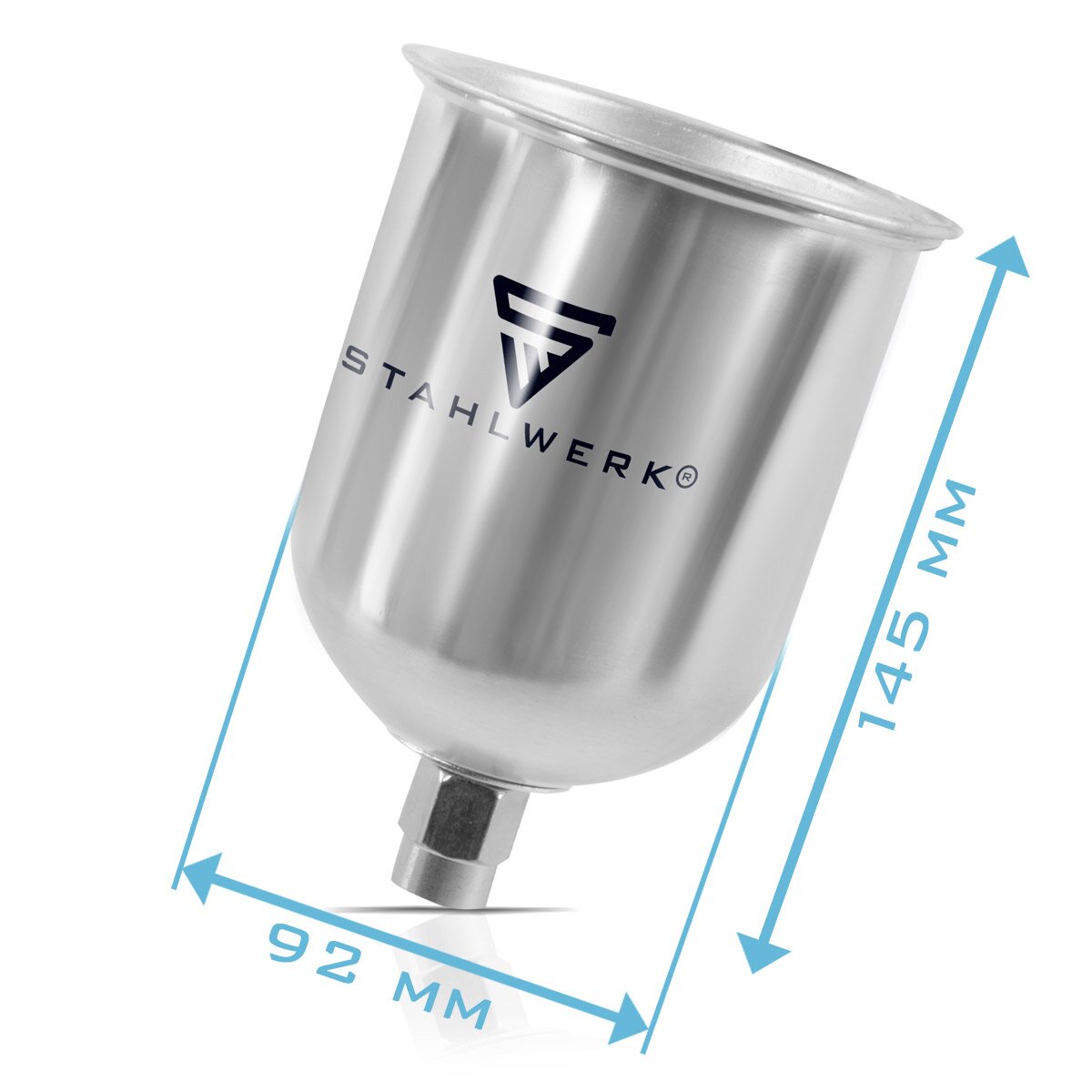 STAHLWERK aluminum paint cup / flow cup 600 ml paint cup for paint gun / spray gun / spray gun / spray gun