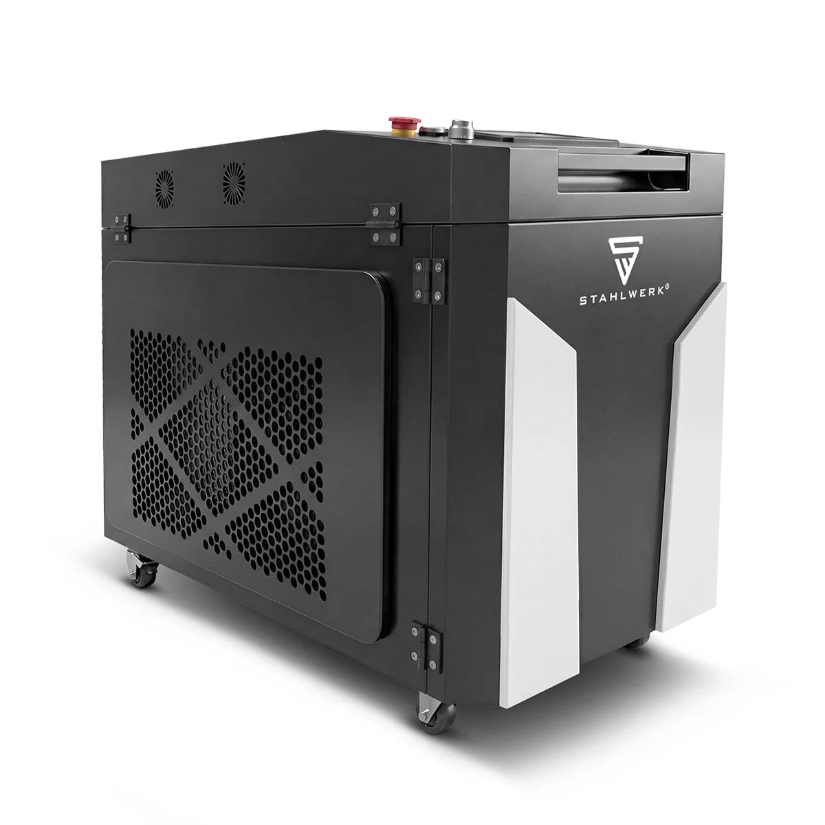 Poste de soudage laser STAHLWERK WCD 2000 Laser Pro avec 2000 W | Système de soudage laser 3 en 1 pour le soudage, la découpe et le nettoyage | Système de soudage portatif avec laser à fibre CW | Classe laser 4 | 230V