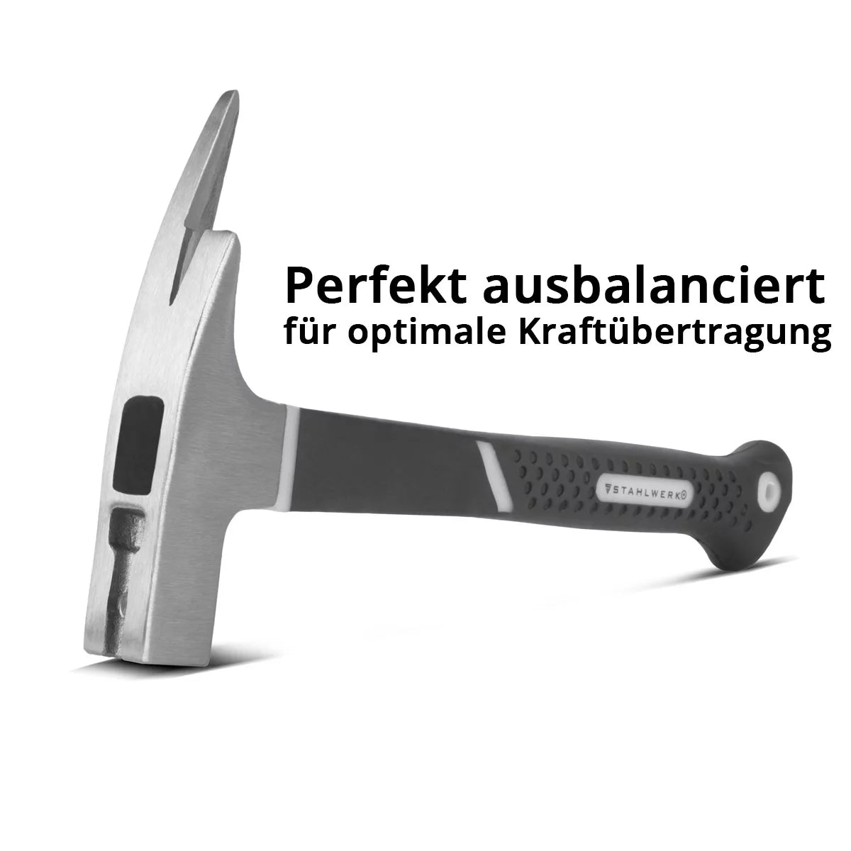 STAHLWERK lattice hammer made of forged carbon steel | robust claw hammer with non-slip fiberglass handle | Carpenter's hammer | Roofing hammer | Fiberglass hammer