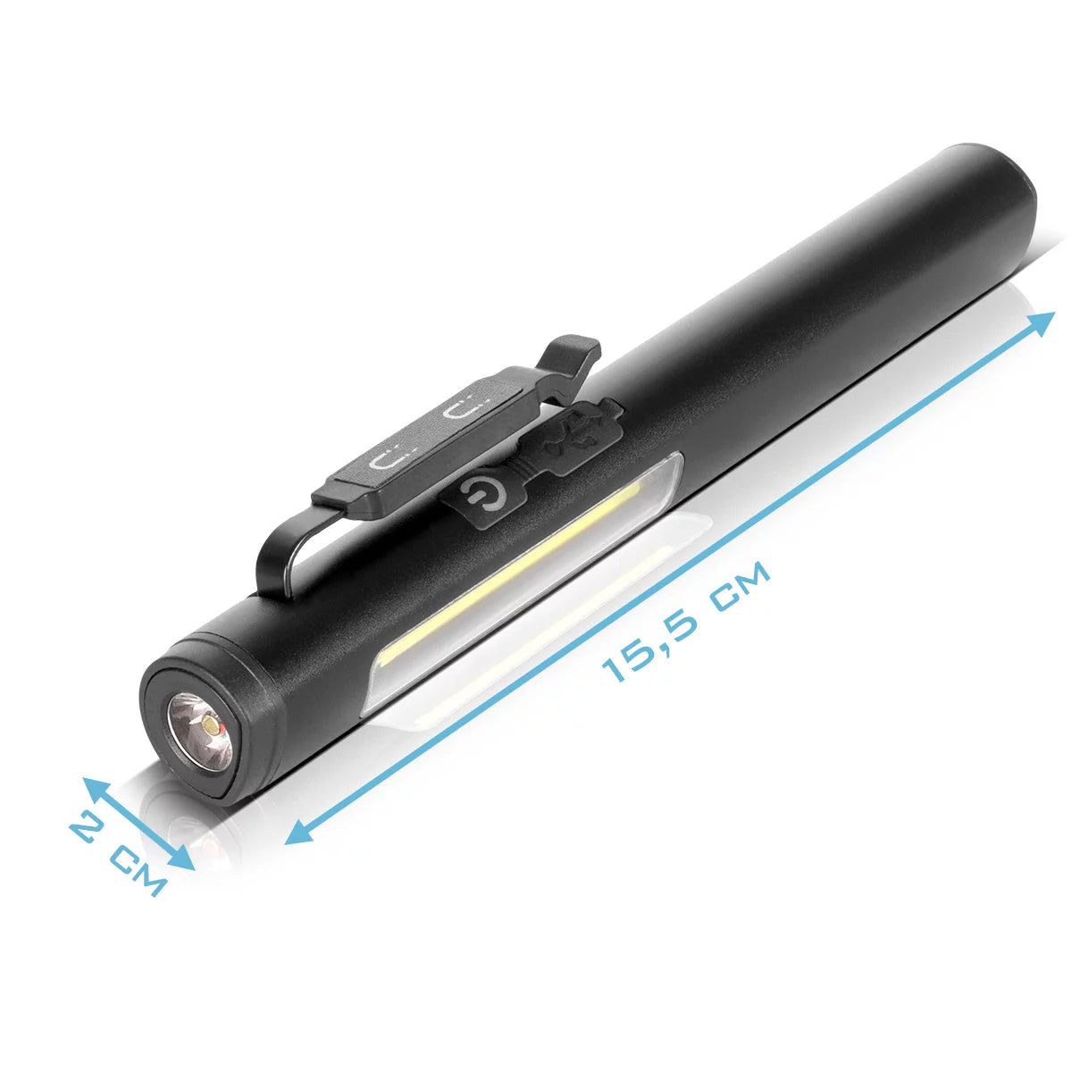 STAHLWERK LED-Arbeitsleuchte | Leistungsstarke Stablampe mit COB-Flashlight | Werkstattlampe mit Magnethalterung | USB-C Anschluss | 600 mAh Akku | Schnell aufladbar | Universell einsetzbare LED-Lampe
