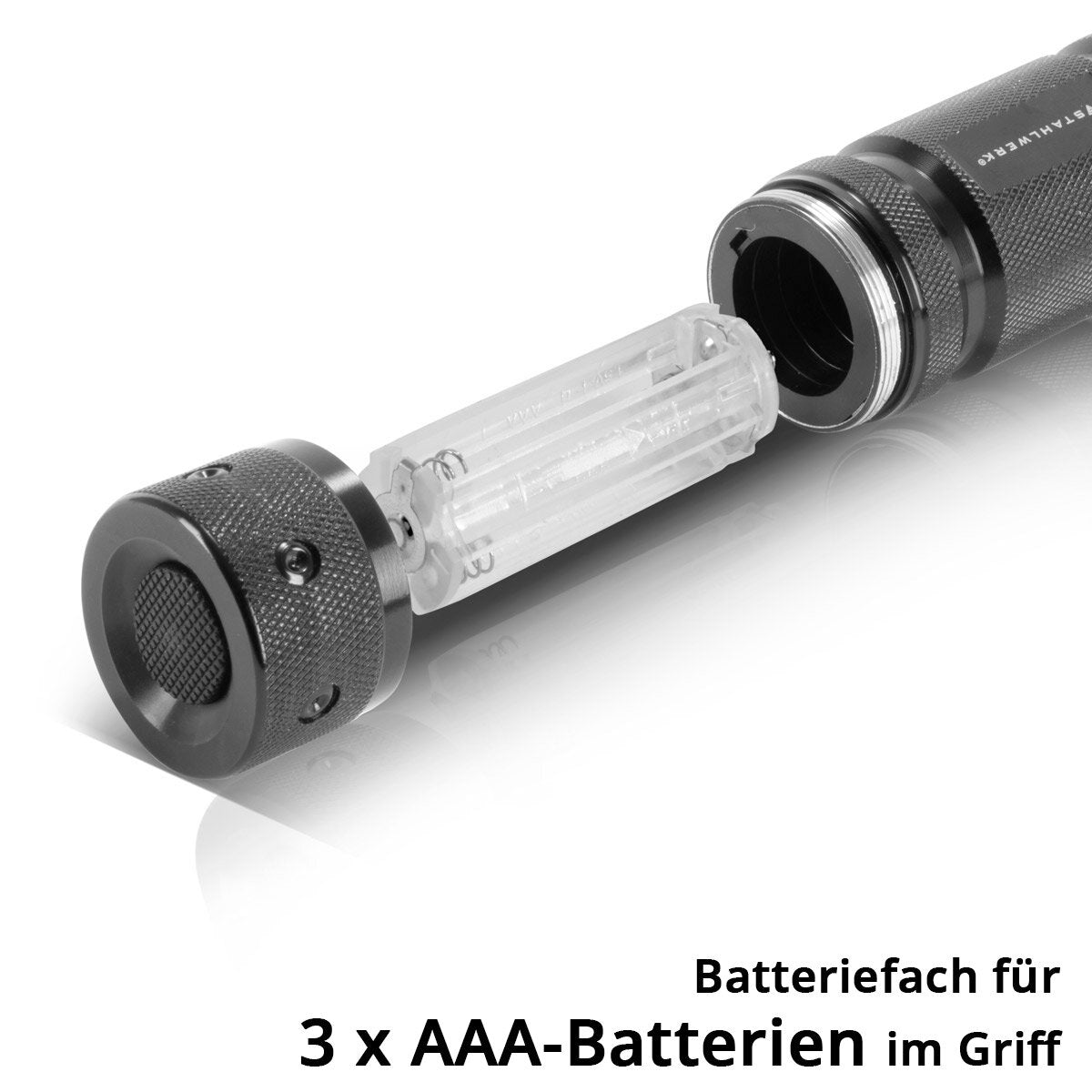 Torcia LED STAHLWERK con 6 modalità, asta telescopica estensibile a 360° / luce LED / luce LED / lampada LED / lanterna LED con alloggiamento in alluminio di alta qualità