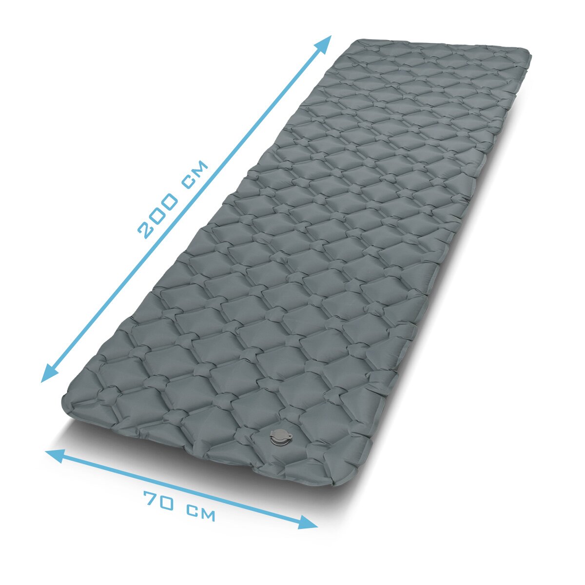Matelas pneumatique STAHLWERK LM-70 ST Lit pneumatique gonflable 200 x 70 cm | Matelas de camping | tapis de couchage | Tapis de couchage | Matelas de voyage avec sac de transport pour le camping et l'extérieur