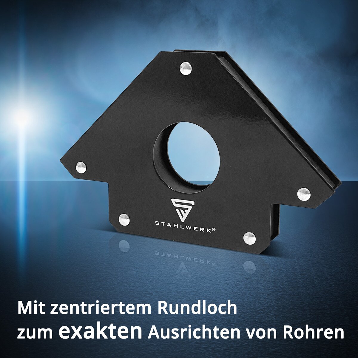 STAHLWERK 2er Set Magnet-Schweißwinkel 34 kg | 75 lbs praktischer Schweißmagnet | Magnetwinkel | Schweißpositionierer mit starker Haftkraft