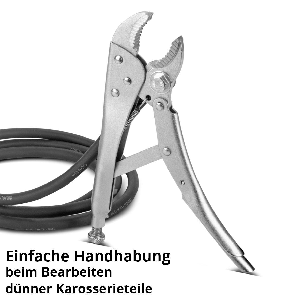 STAHLWERK ground cable | Earth clamp 2 m for dent spotter | Dent lifter | Spot welder | Smart Repair Dent Removal Tool | Spotter accessories