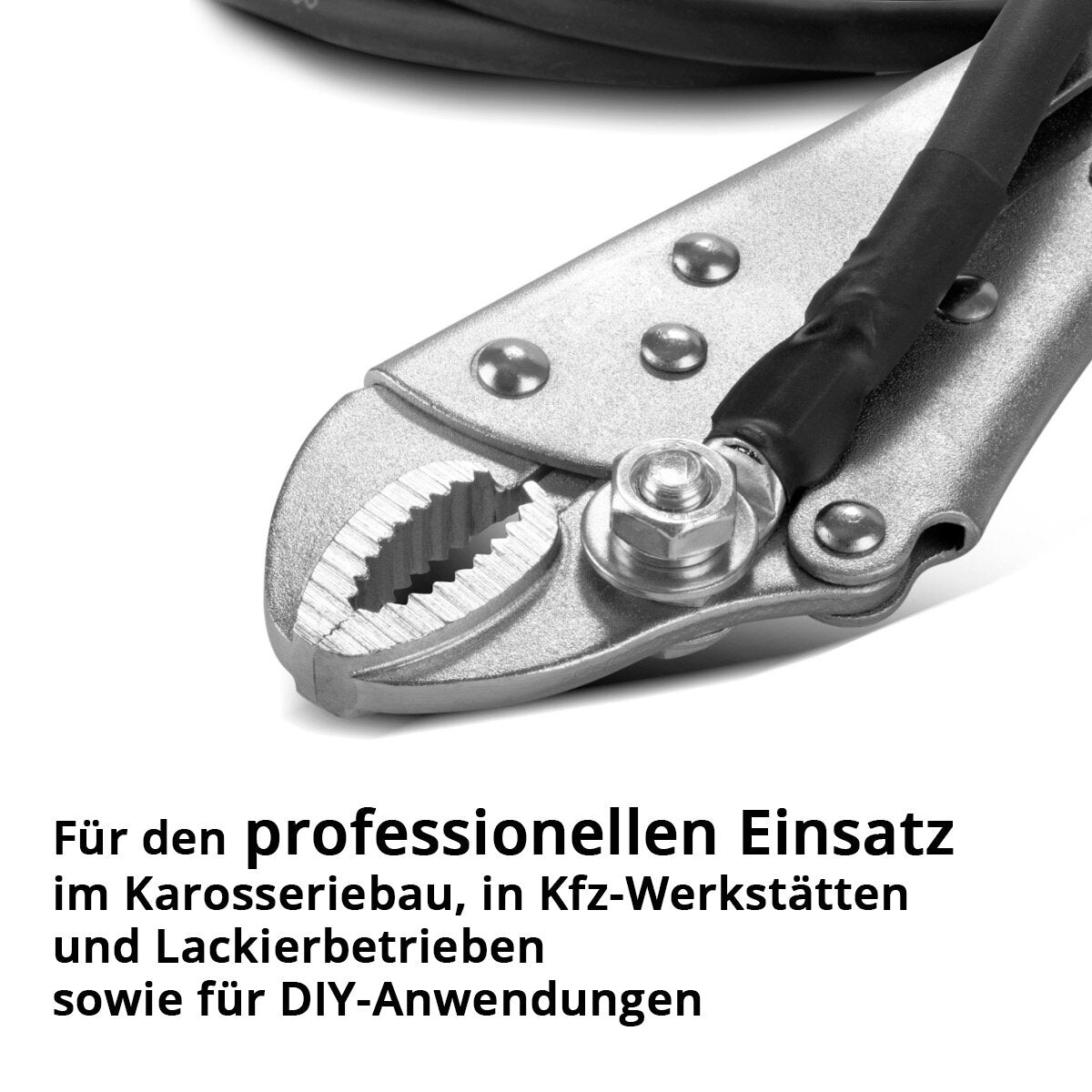 STAHLWERK ground cable | Earth clamp 2 m for dent spotter | Dent lifter | Spot welder | Smart Repair Dent Removal Tool | Spotter accessories
