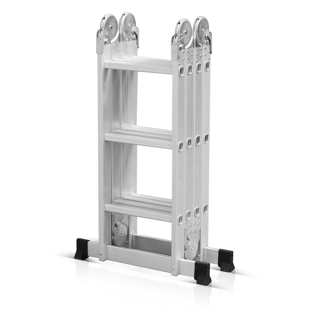 STAHLWERK multi-purpose ladder ML-356 ST 150 kg load capacity, 3 in 1 ladder scaffolding / aluminum folding ladder / work scaffolding / work platform / scaffolding with non-slip rungs including 7 year manufacturer's guarantee