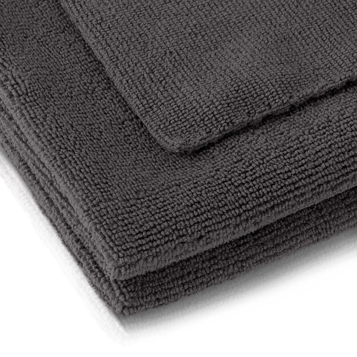 STAHLWERK set di 10 asciugamani in microfibra 40 x 40 cm 300 g/m² asciugamani asciutti | Panno per la pulizia | Panno per lucidare | panno per la pulizia | Panno per la cura | Panno in microfibra | nero