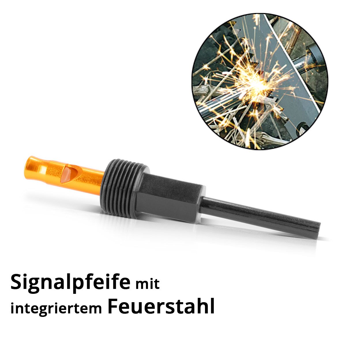 STAHLWERK Multitool / Multifunktionswerkzeug / Outdoor Survival Kit mit Klappspaten, Multifunktions-Messer, Säge, Notfallhammer und Signalpfeife mit Feuerstahl