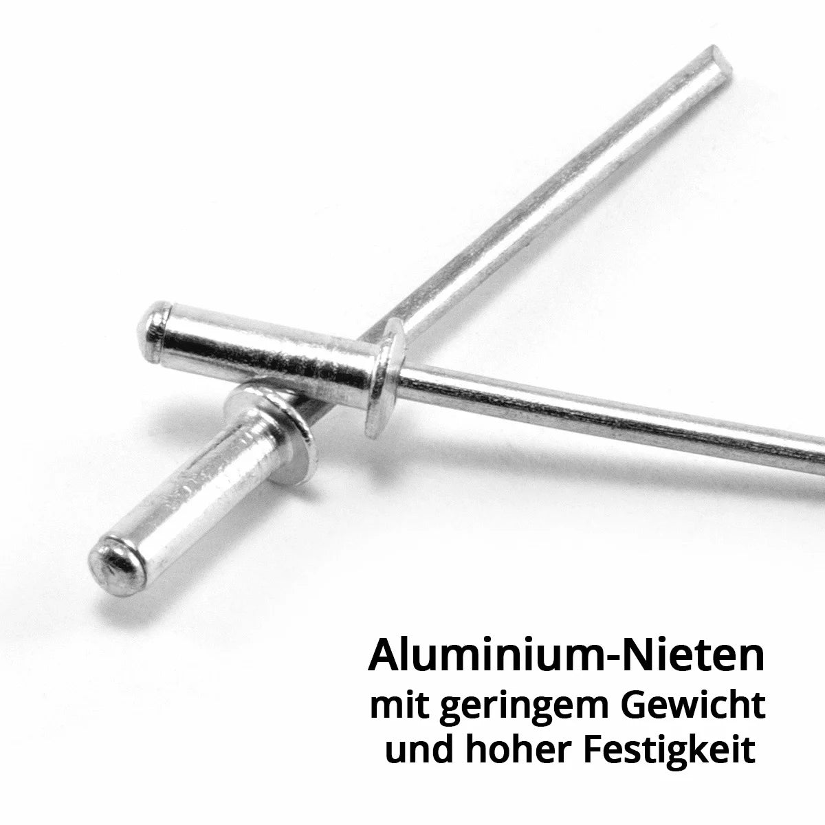 Assortiment de rivets STAHLWERK 500 pièces | Jeu de rivets aveugles dans une boîte en plastique pratique Rivets en aluminium en 4 tailles différentes | Rivets pop à utiliser avec une pince à rivets