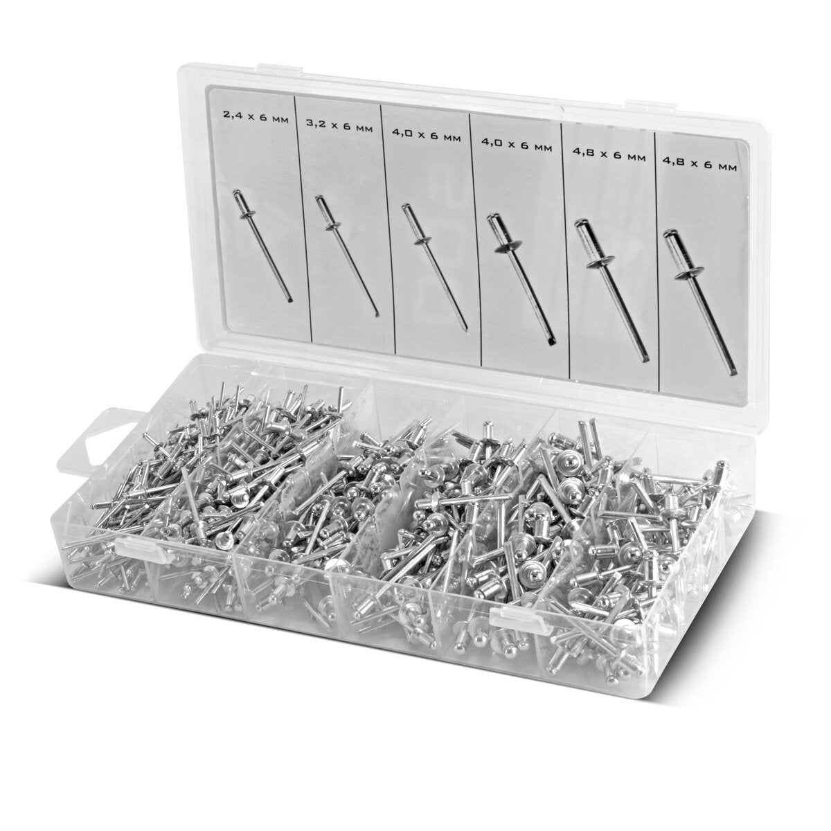 Jeu de pinces à rivets STAHLWERK HNZ-280 ST Pince à rivets aveugles | Pince à rivets à levier | Pince à rivets pop | Pince à écrous à rivets | Pistolet à rivets | Outil de rivetage | avec 5 attaches interchangeables et 500 rivets aveugles