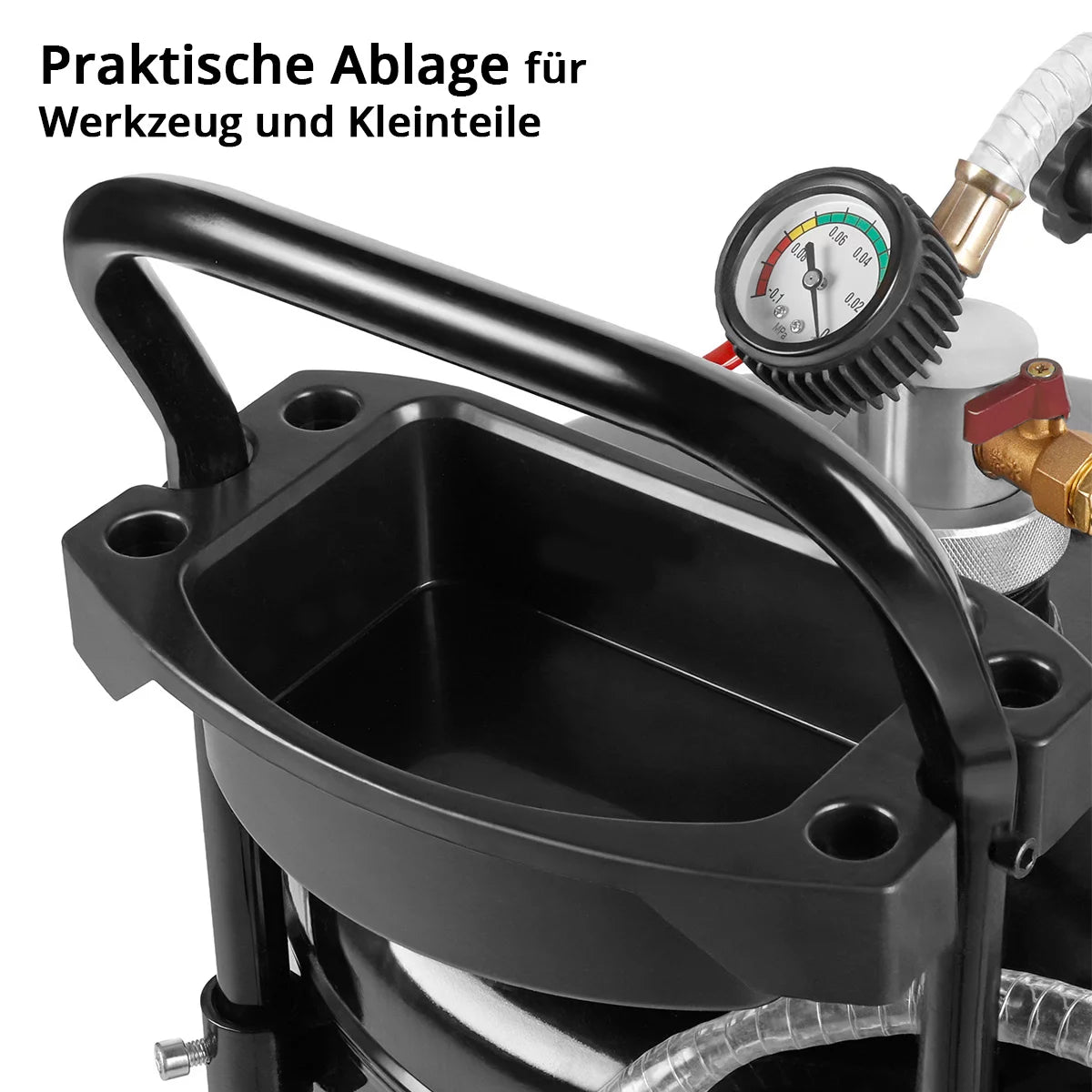 STAHLWERK oil extractor OD-70 ST with 70 l capacity | Mobile oil collector and waste oil truck | Oil collection trolley with oil separator | Oil drain device for collecting used oil