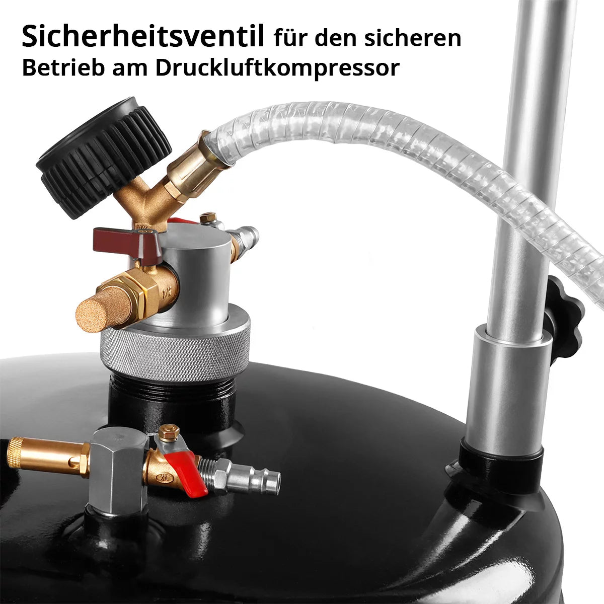 STAHLWERK oil extractor OD-70 ST with 70 l capacity | Mobile oil collector and waste oil truck | Oil collection trolley with oil separator | Oil drain device for collecting used oil