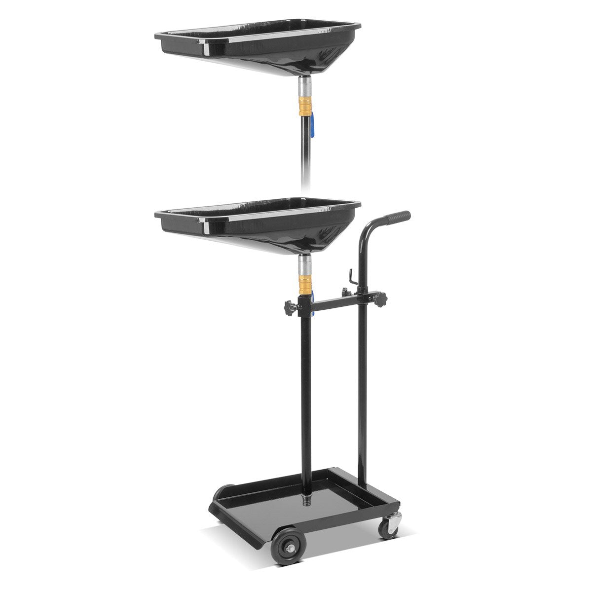 STAHLWERK oil separator OD-110 ST, oil collecting trolley / oil pan / oil drain device with height-adjustable funnel for collecting used oil when changing vehicle oil