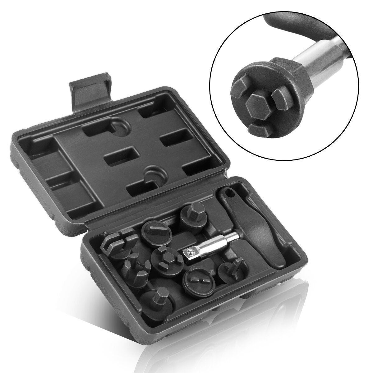 STAHLWERK oil drain tool set 9 pieces | Oil change tool | Oil service special profile set | Socket wrench set for plastic oil drain plugs from BMW | DAF | Ford | GM | MAN | Mercedes | PPE | VAG