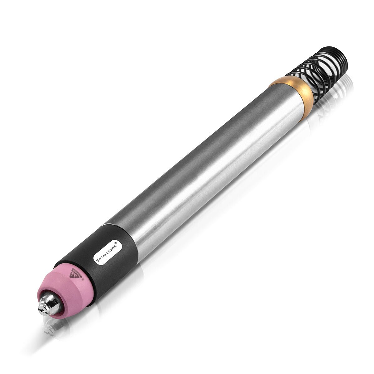 Graveur CNC STAHLWERK P60 | Torche à plasma | Torche coupante avec boîtier en acier inoxydable et tête en laiton de haute qualité pour découpeurs plasma avec allumage pilote, avec paquet de tuyaux de 5 m