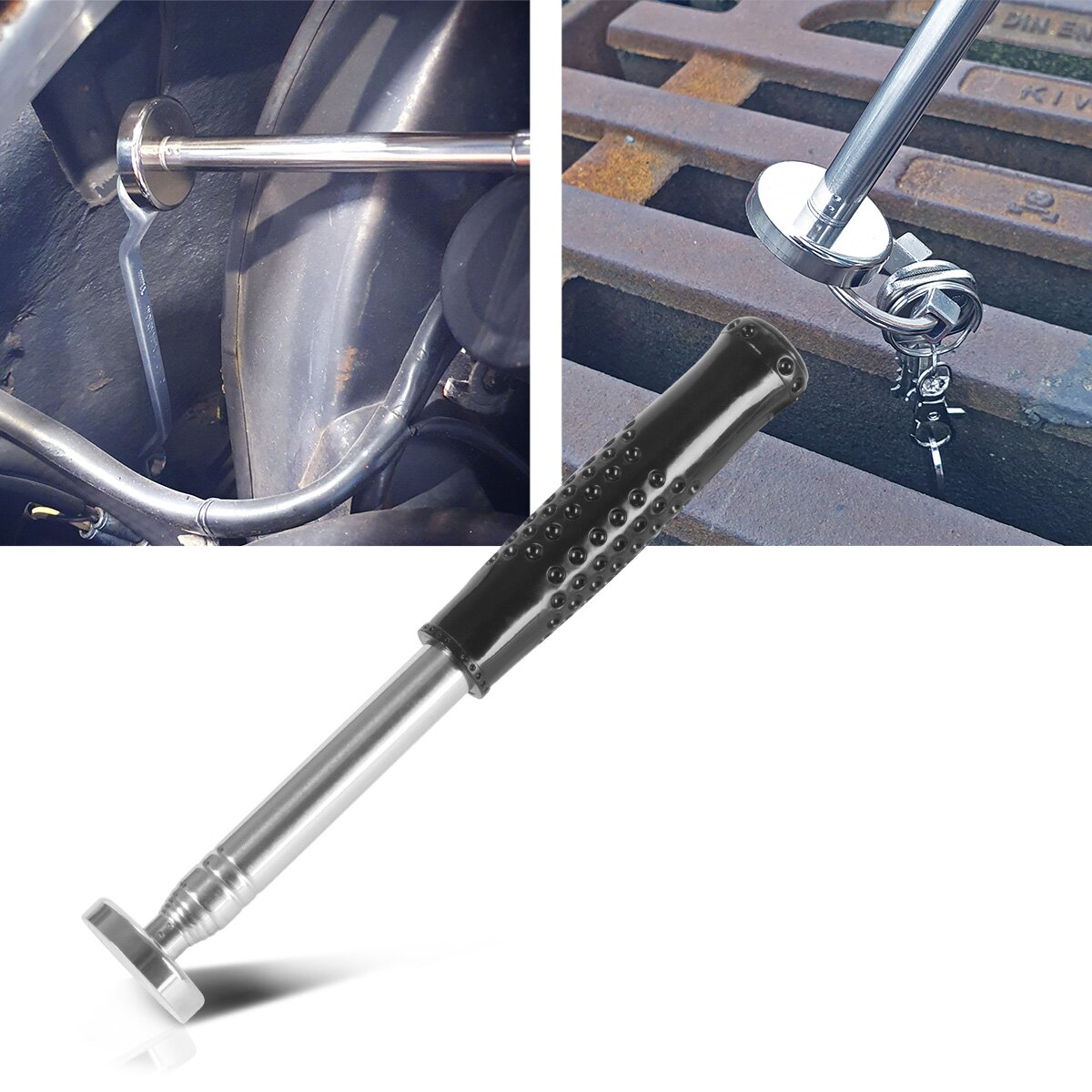 STAHLWERK Telescopic Pick-up Tool Set of 2 | Telescopic magnet | Magnet stick | telescopic magnetic lifter | Practical workshop magnet for effortlessly picking up small magnetic parts, screws and nuts