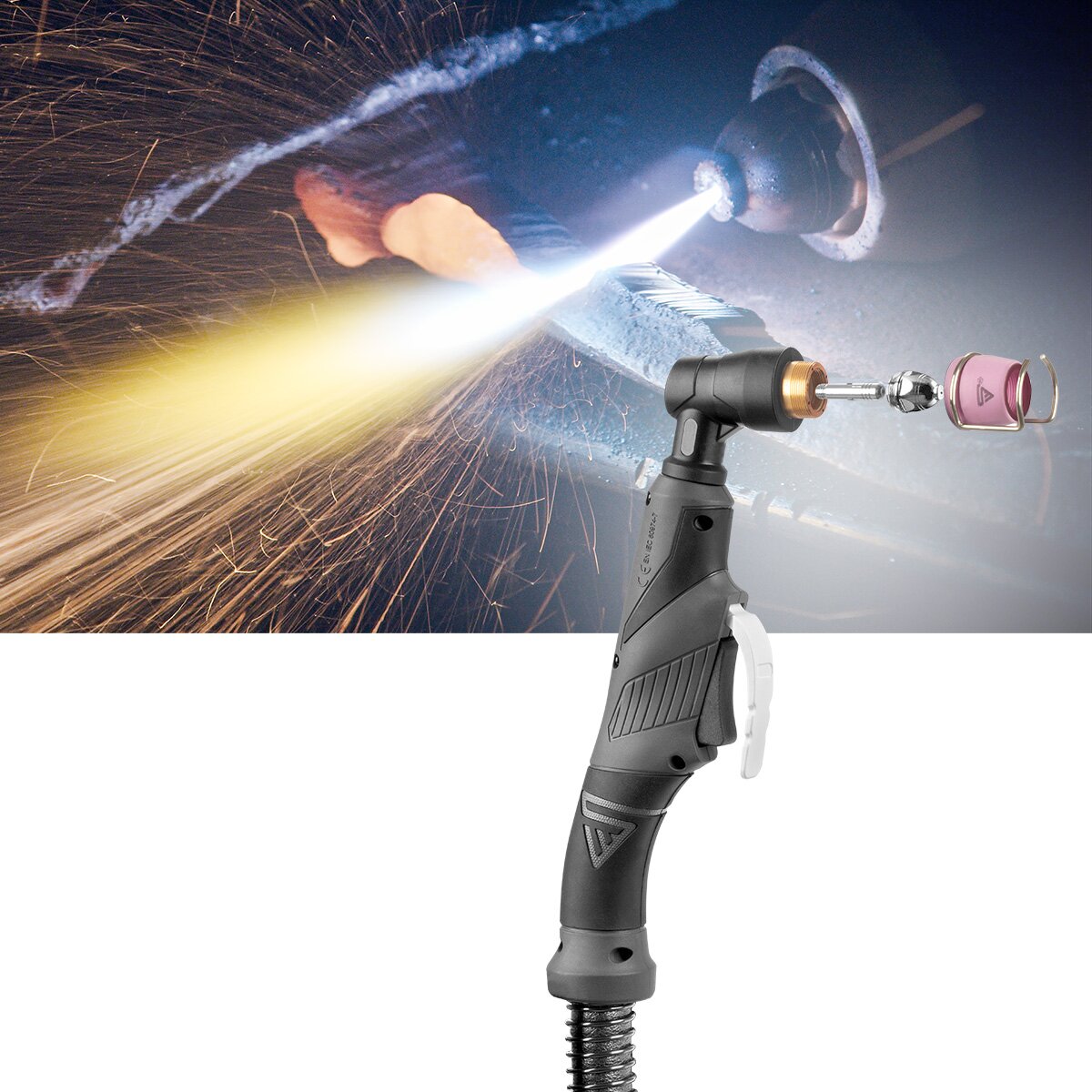 Torche de découpe plasma STAHLWERK P-60 avec paquet de tuyaux de 5 mètres jusqu'à 70 ampères / coupeur plasma / accessoires de soudage originaux STAHLWERK