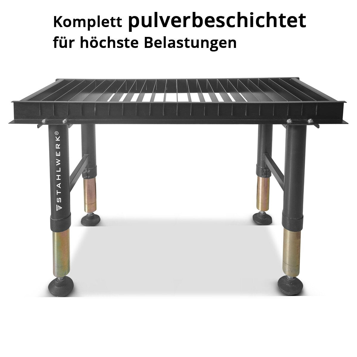 STAHLWERK plasma cutting table PCT-1000 ST 1000 x 410 mm height-adjustable plasma table | powder-coated CUT workbench for professional plasma cutting
