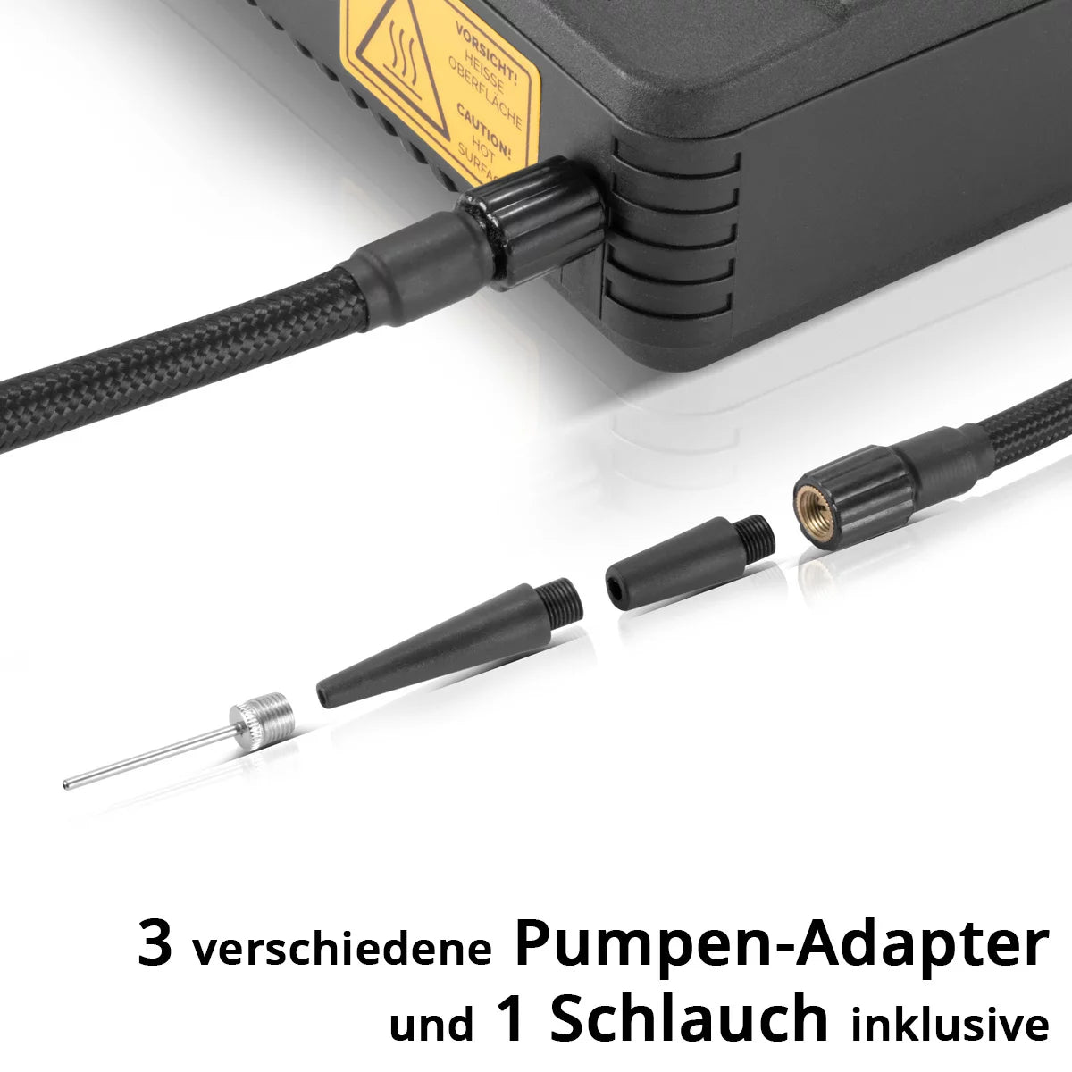 STAHLWERK PB-1400 ST | Powerbank Starthilfe 400 A, 14.000 mAh | Für Benzin- und Dieselmotoren | Mobiler Kompressor mit 3,5 bar Arbeitsdruck und LED-Leuchte | USB-Ladegerät und Starthilfe in einem