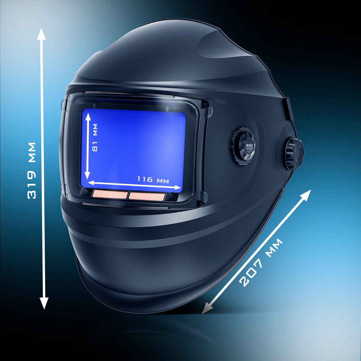 Casco per saldatura automatica STAHLWERK BOOSTER Casco per saldatura 3 in 1 | Maschera per saldatura con riproduzione fedele dei colori, memoria lavoro, oscuramento automatico da DIN 4 a DIN 13 e classe ottica 1/1/1/2