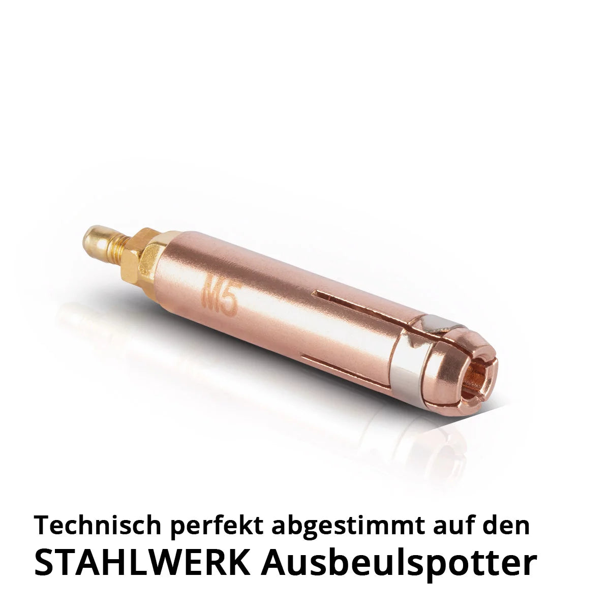 STAHLWERK 2 x Punktschweisselektrode mit M5 Gewinde für Anschweissbolzen, Smart Repair Zubehör für Ausbeulspotter / Dellenlifter / Punktschweissgerät / Ausbeulwerkzeug zur Reparatur von Kfz Karosserien