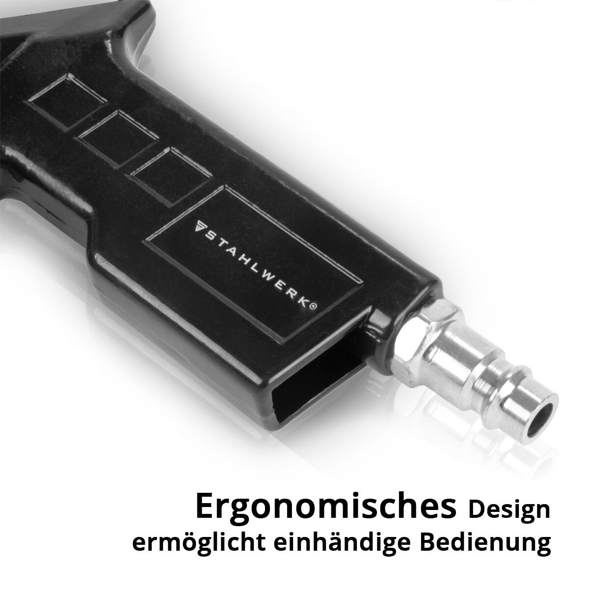 Pistola de inflado de neumáticos de aire comprimido digital STAHLWERK DRD-16 ST | Inflador de neumáticos de aire comprimido con manómetro digital | Manómetro de neumáticos para coches, camiones, motos, bicicletas | Rango de medición 0-16 bar / 0-232 PSI