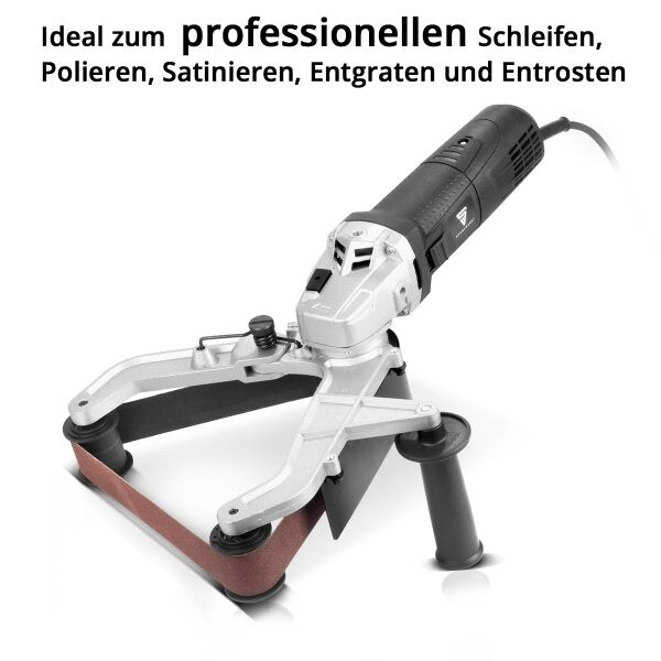 STAHLWERK pipe belt sander RS-1300 ST with 1,300 W and 1,100 - 3,200 rpm for 760 mm sanding belts pipe grinder | Grinding machine | Grinder | Belt sander for grinding, polishing and deburring