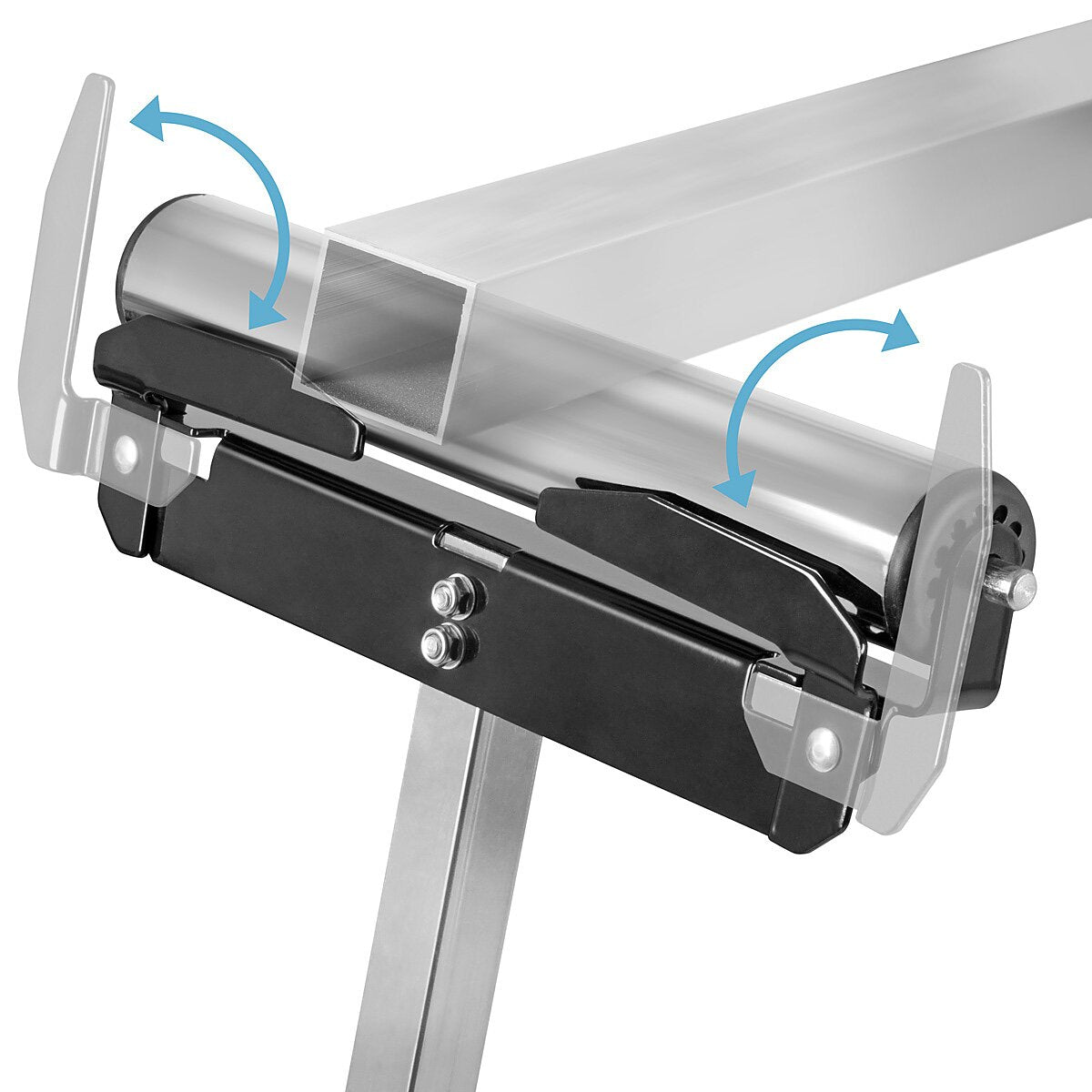 STAHLWERK cavalletto a rulli RB-110 ST cavalletto da lavoro | Cavalletto pieghevole regolabile in altezza da 720 a 1.100 mm con portata di 60 kg e supporto a rulli