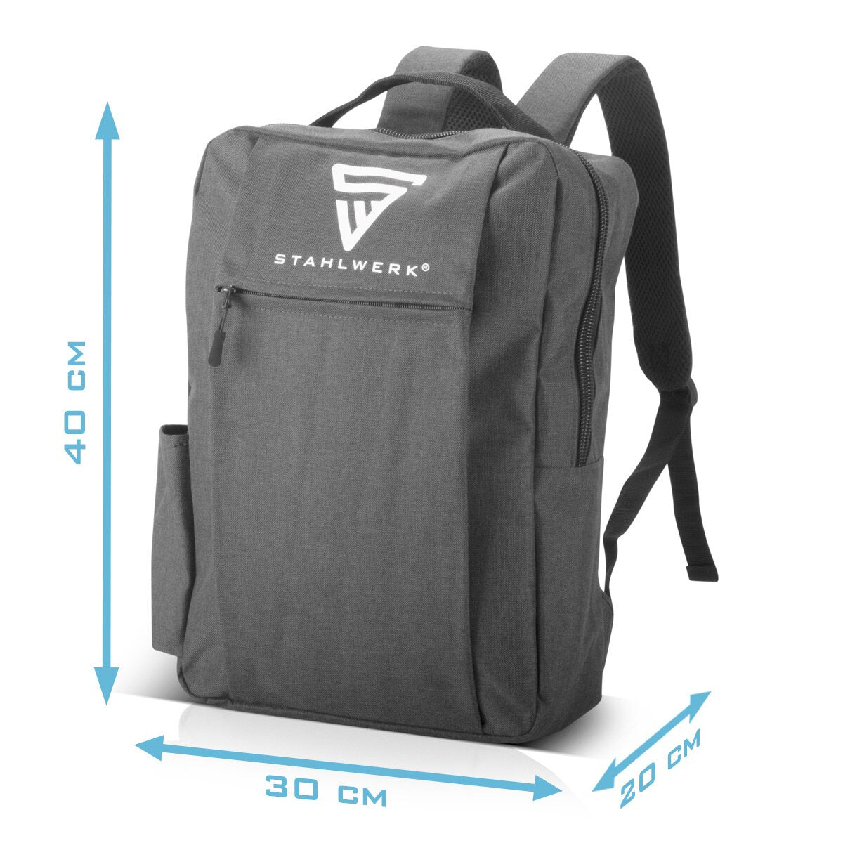 STAHLWERK Multifunctional laptop backpack | Notebook backpack | Backpack made of robust polyester, work backpack with padded 15.6" laptop compartment and many storage compartments