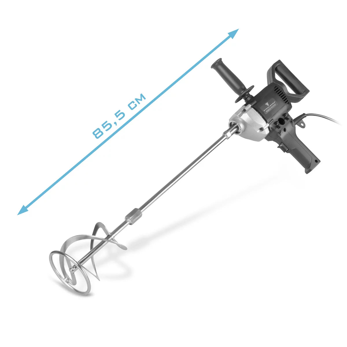 Agitateur STAHLWERK RW-800 ST | 800 W et 500 tr/min | Agitateur à mortier électrique | Conception robuste | Agitateur à béton stable | Agitateur de peinture | Mélangeur de couleurs | Batteur à main | Batteur à main