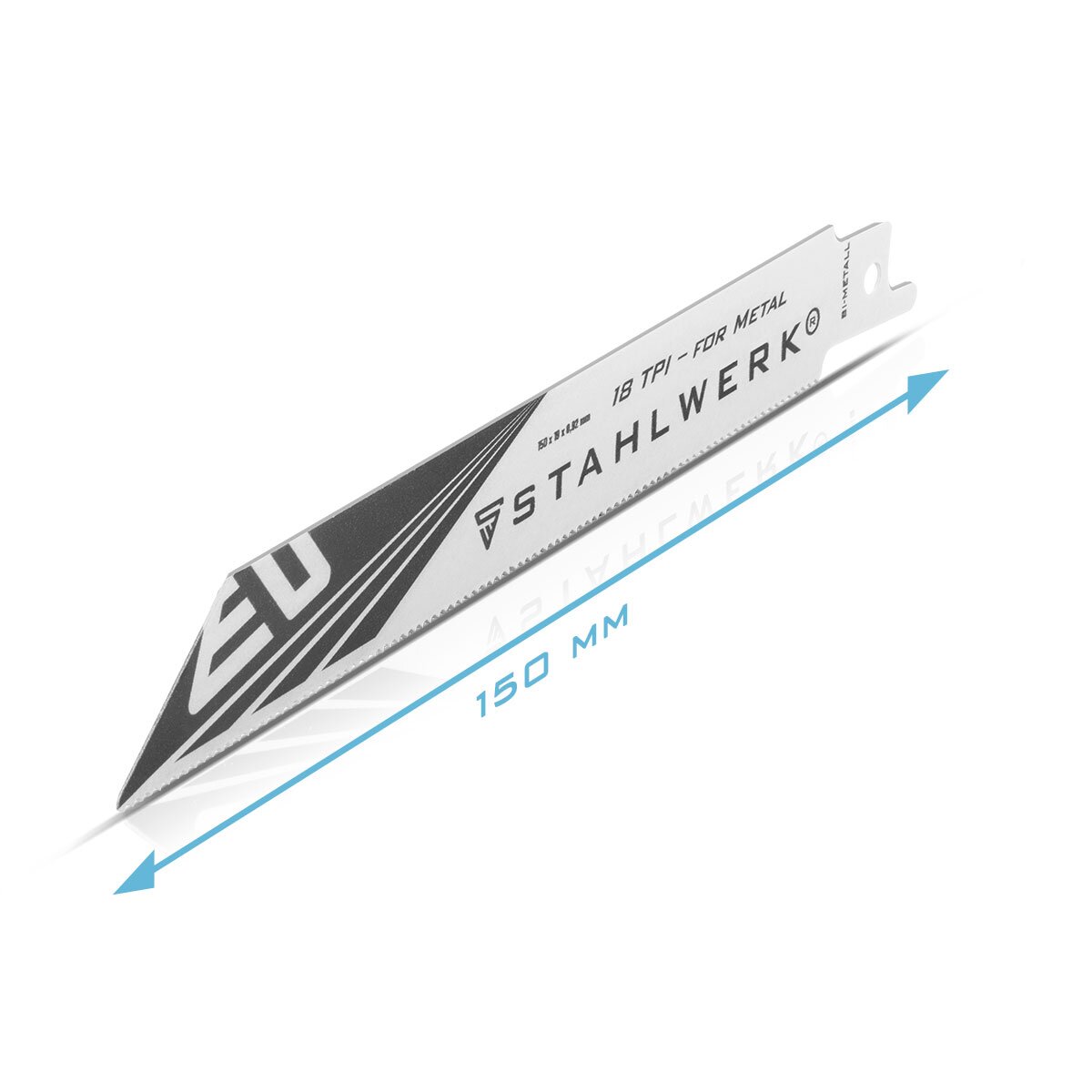 Set di 2 lame per seghe per metallo STAHLWERK da 2 lame per seghe alternative a lunga durata 150 x 19 x 0,92 mm | Lame per seghe alternative con supporto da 1/2 pollice e 18 TPI per seghe alternative | Seghe alternative | Puzzle