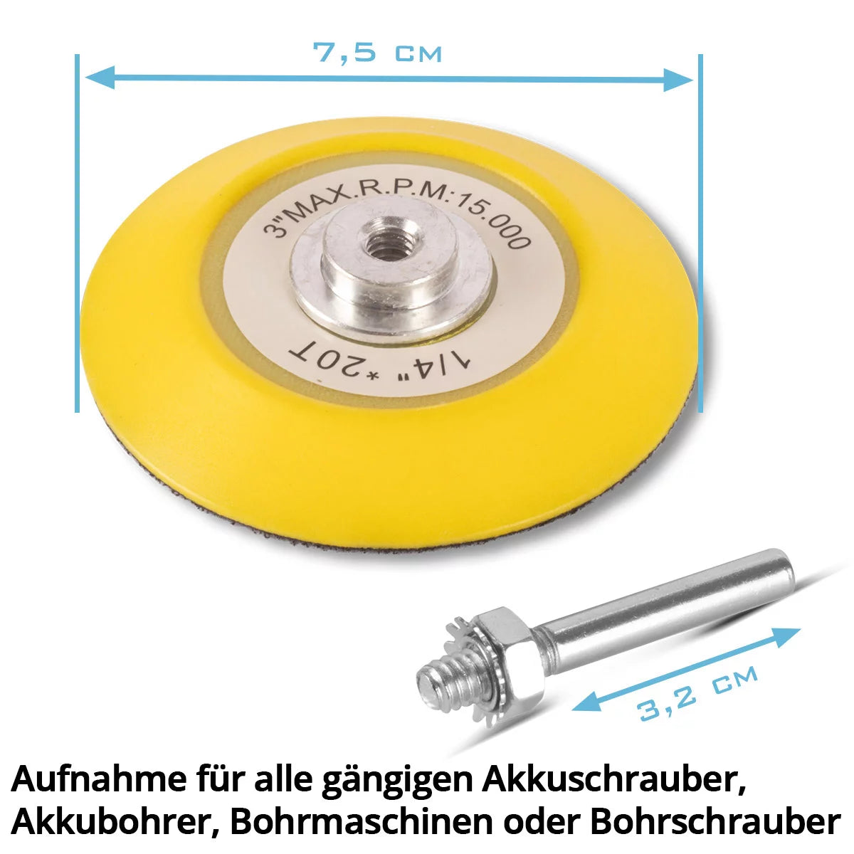 Set per riparazione fari STAHLWERK Set per lucidatura da 41 pezzi per avvitatori a batteria con platorelli e spugne per lucidatura per la preparazione professionale di fari opachi, opachi e ciechi