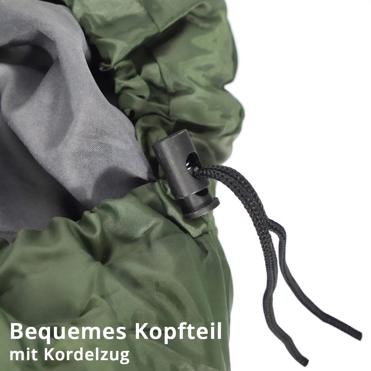 STAHLWERK Schlafsack SB-700 ST bis -15°C | Füllung 330g/m2 | Outdoorschlafsack | Campingschlafsack | Mumienschlafsack | Reiseschlafsack | Sommer- und Winterschlafsack | Trekking
