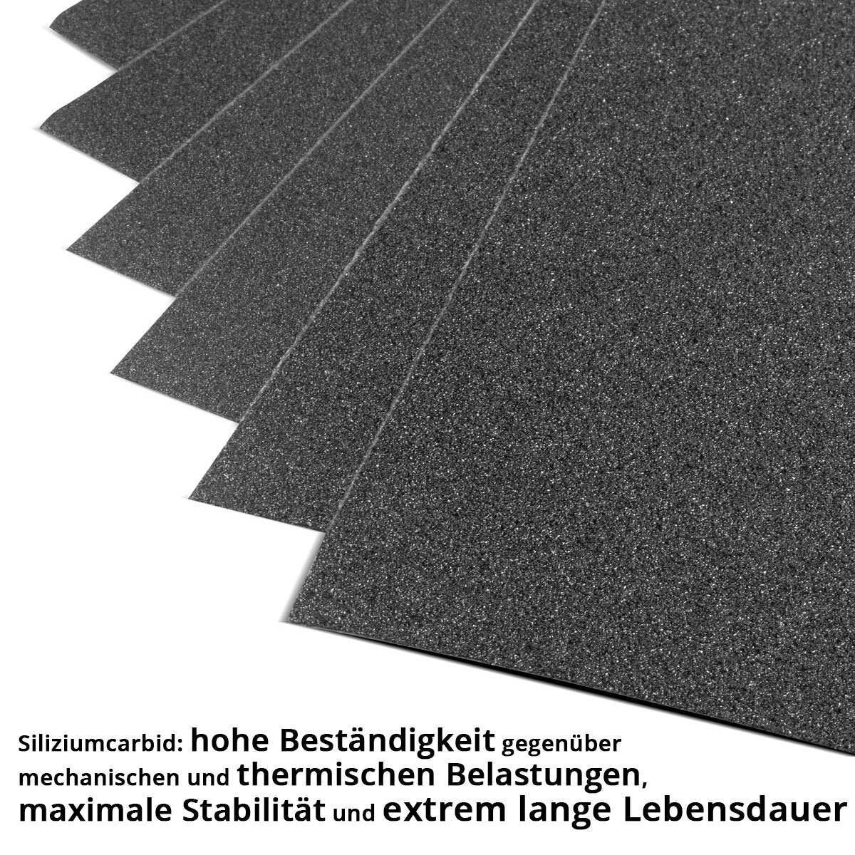 STAHLWERK sandpaper set of 12 230 x 280 mm silicon carbide sandpaper | Sanding pads | Abrasives with 60 | 80 | 100 | 120 | 180 | 240 grit for sanding and polishing