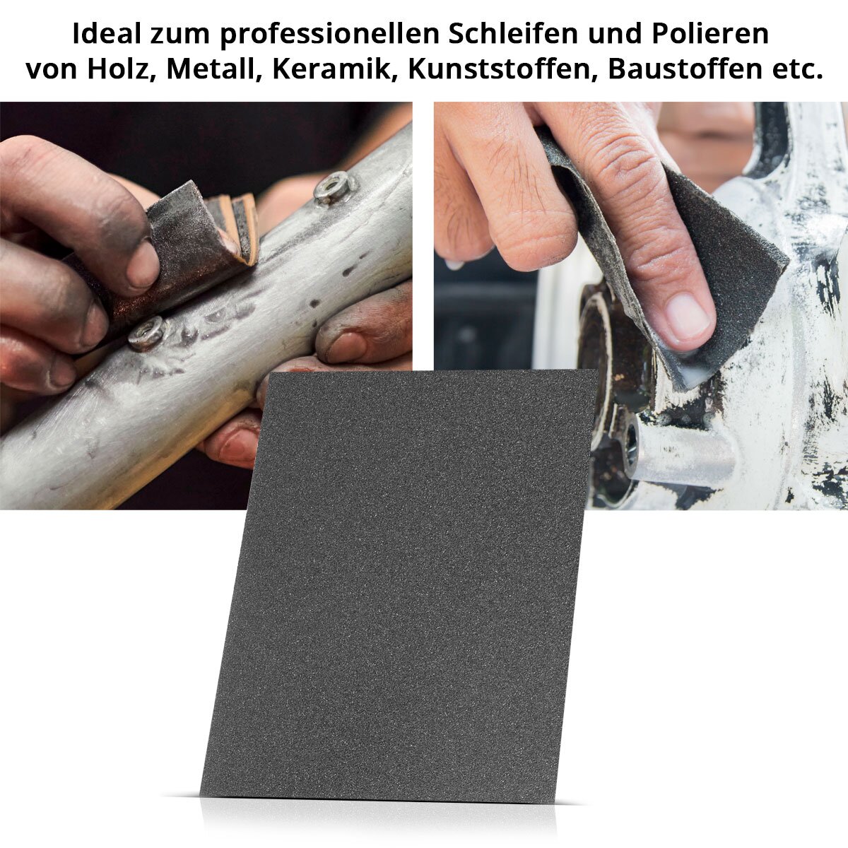STAHLWERK sandpaper set of 12 230 x 280 mm silicon carbide sandpaper | Sanding pads | Abrasives with 60 | 80 | 100 | 120 | 180 | 240 grit for sanding and polishing