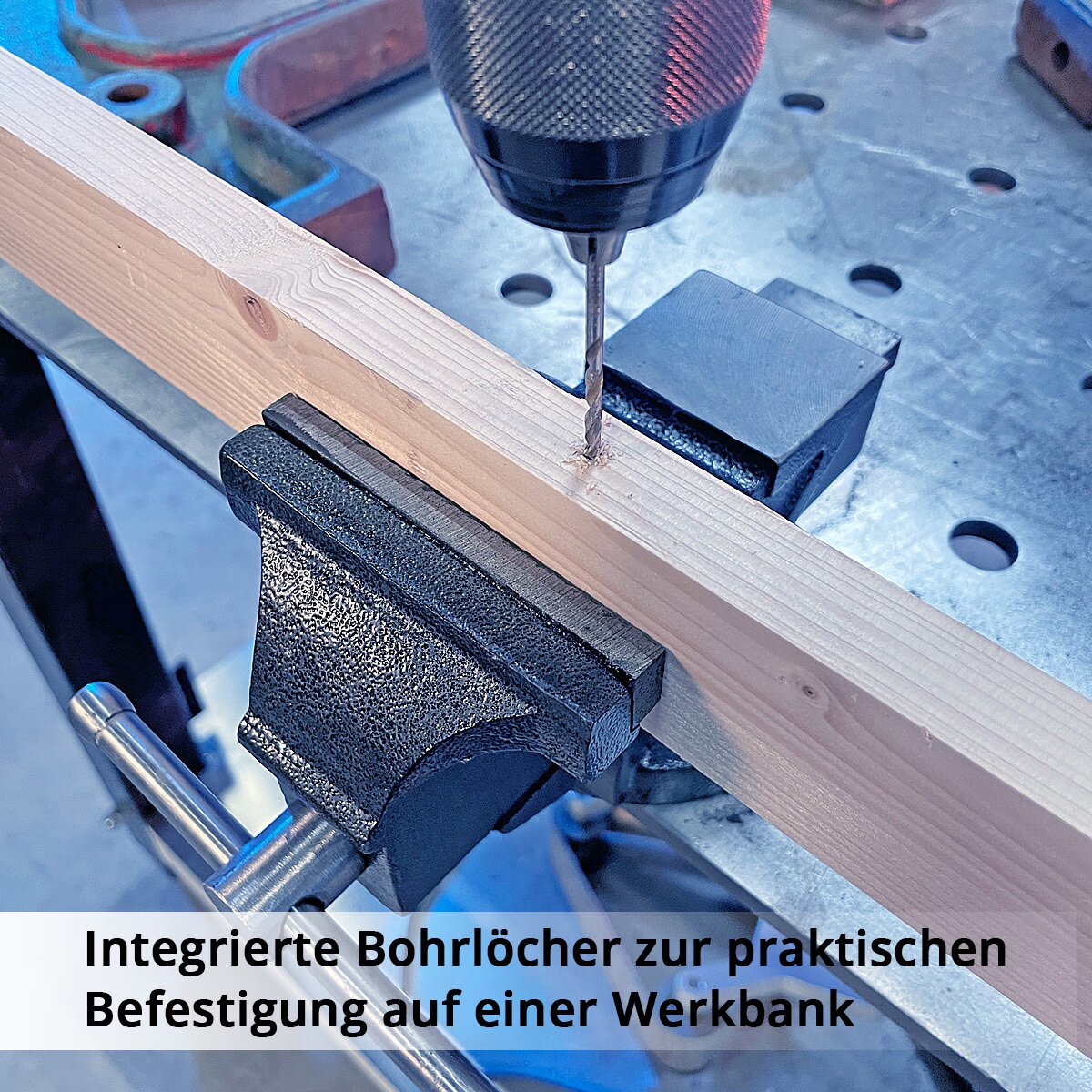 Étau STAHLWERK BV-150 ST en fonte avec portée de 150 mm, étau machine | Etau d'établi | Dispositif de serrage | Etau parallèle | Etau de table avec enclume