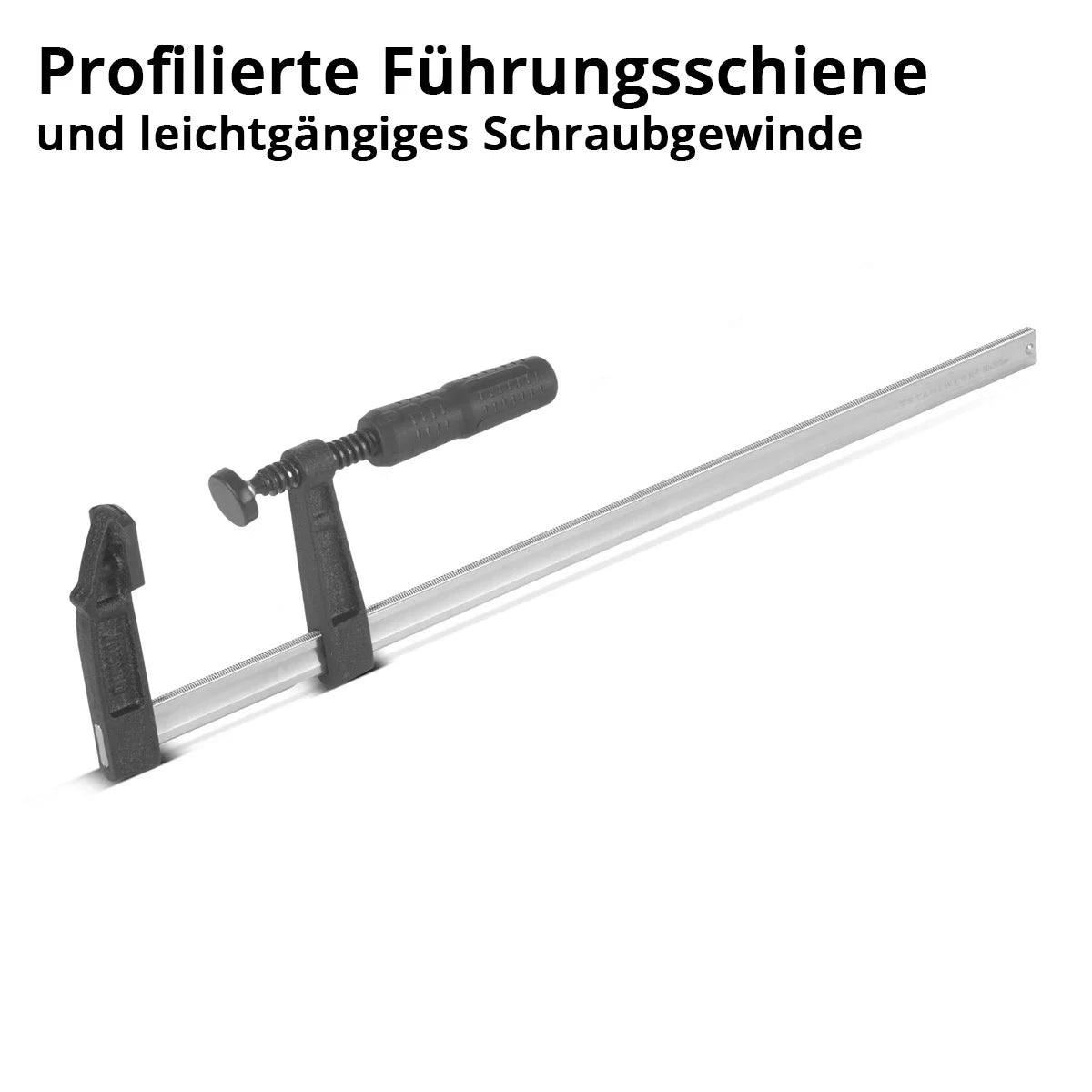 STAHLWERK 3 x abrazaderas de tornillo 80x500 mm | potente abrazadera de acero y plástico | Abrazadera F para fijar piezas de trabajo | abrazadera estable con un ancho de sujeción de 500 mm, profundidad de sujeción de 80 mm