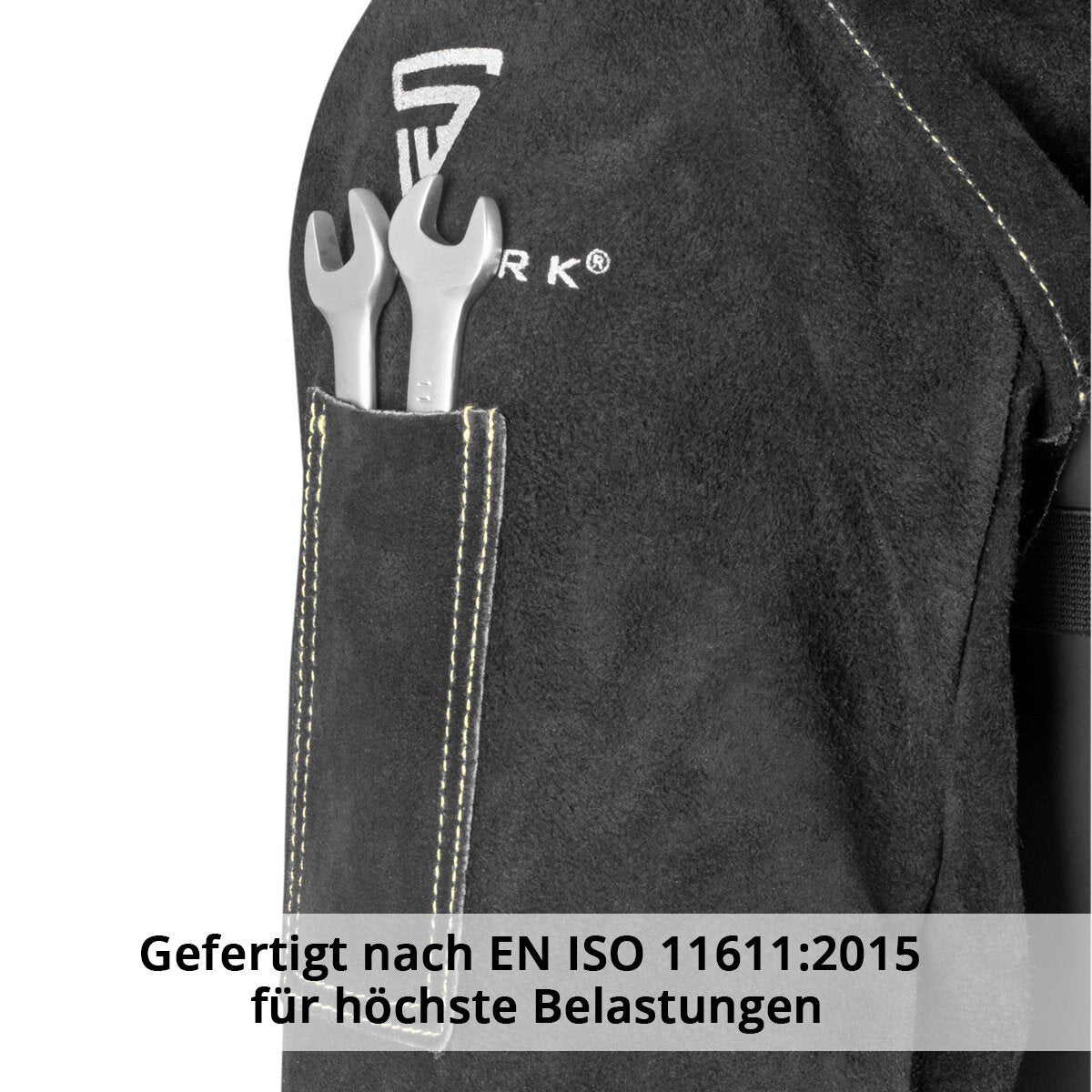 STAHLWERK welding sleeves | Welder's gauntlets | | Welding arm protection | Welding protective clothing with straps made of high-quality split leather for welding and plasma cutting