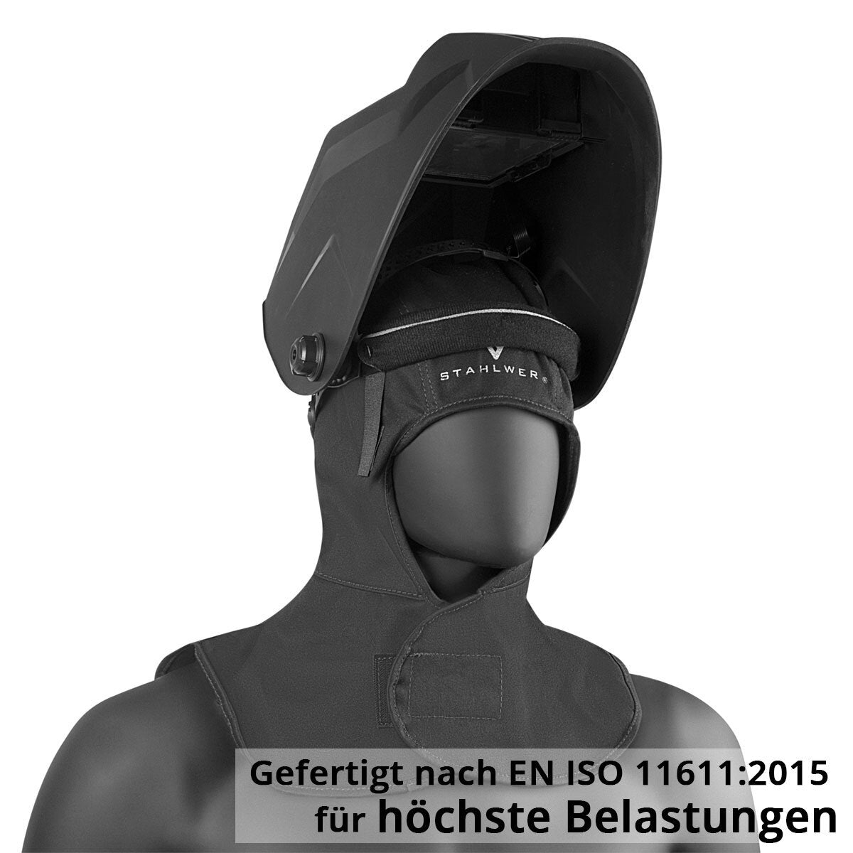 STAHLWERK welding hood | Welder's hat | Welding helmet | Welding cap | Welder mask | Flame-retardant welding protective clothing for welding and plasma cutting