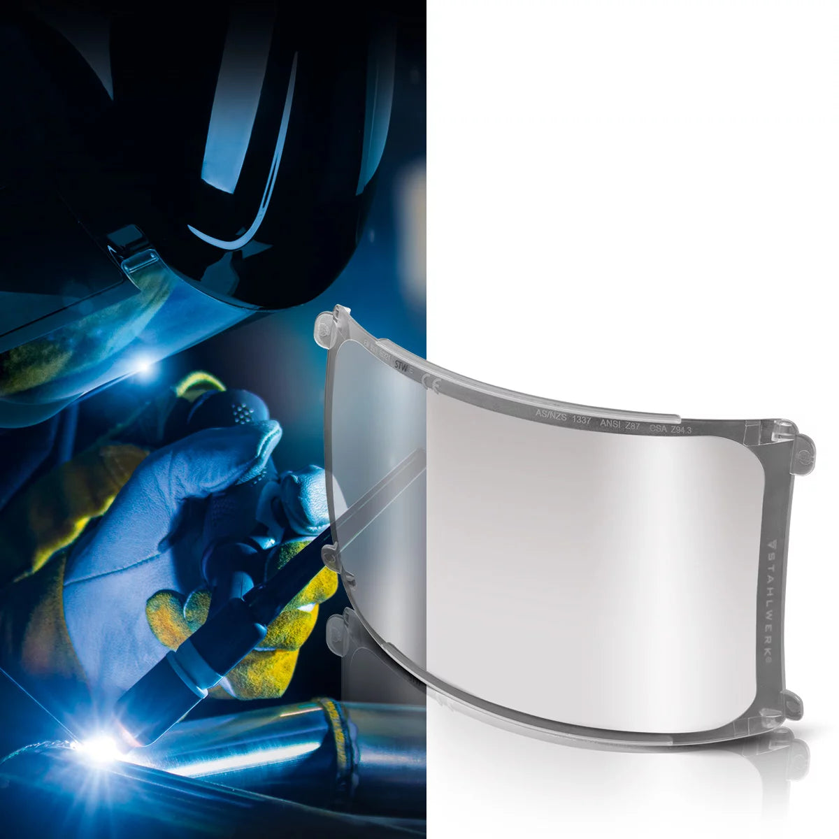 STAHLWERK Welding Helmet Lenses Set of 6, Inner Replacement Lenses | Welding protection glass | Replacement lenses for fully automatic welding helmets | MASTER